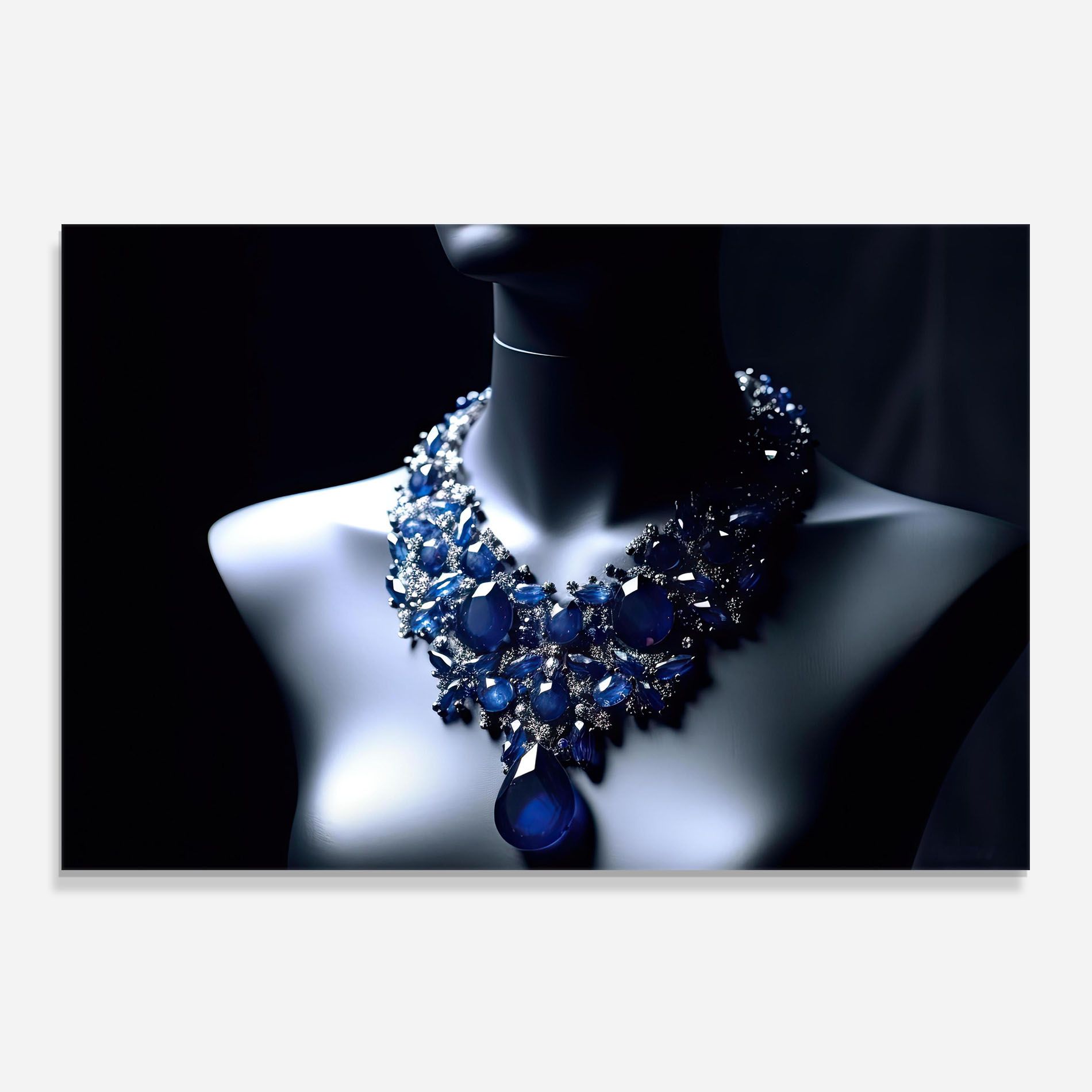 Blue Diamonds Necklace mockup 0