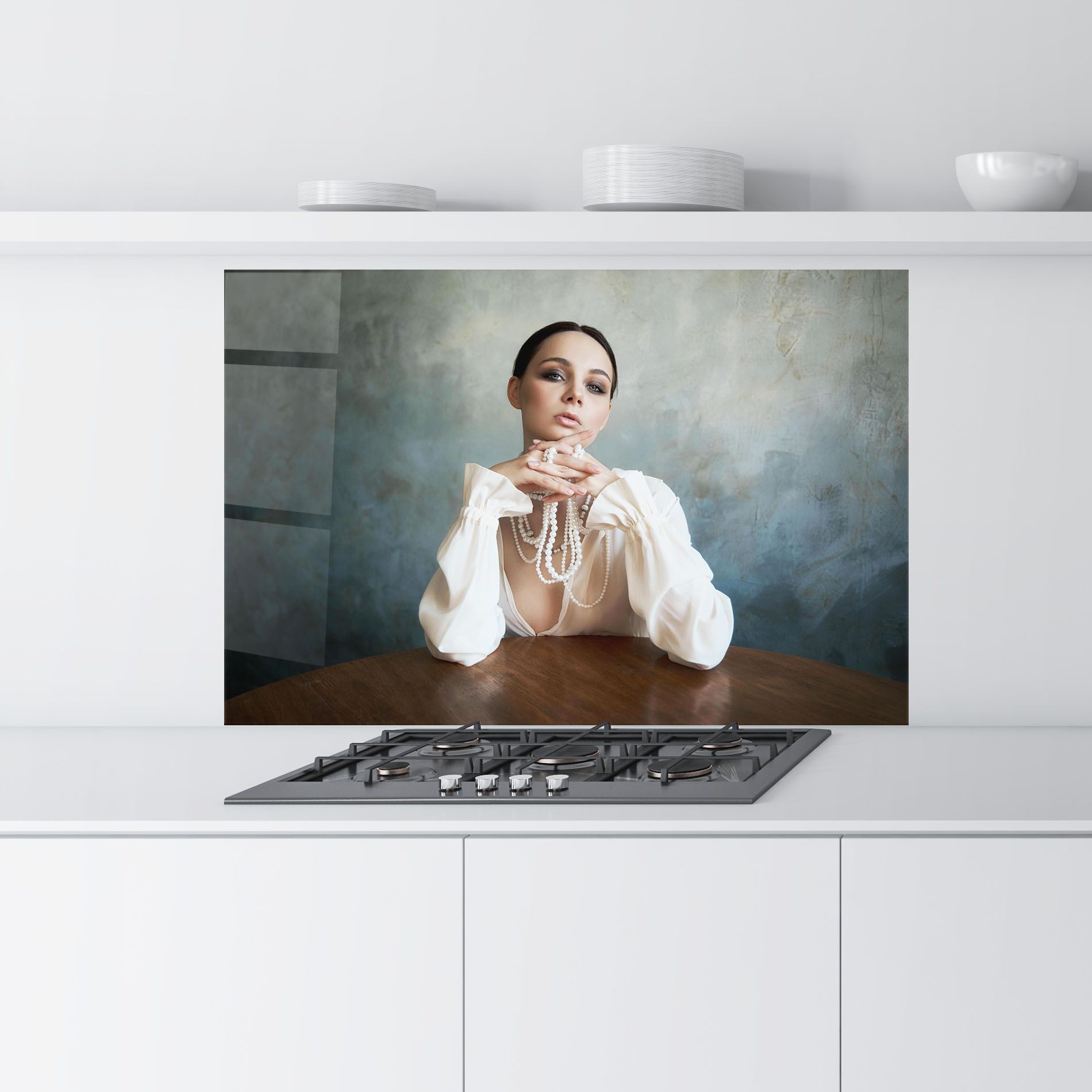 Girl White Pearls mockup 9