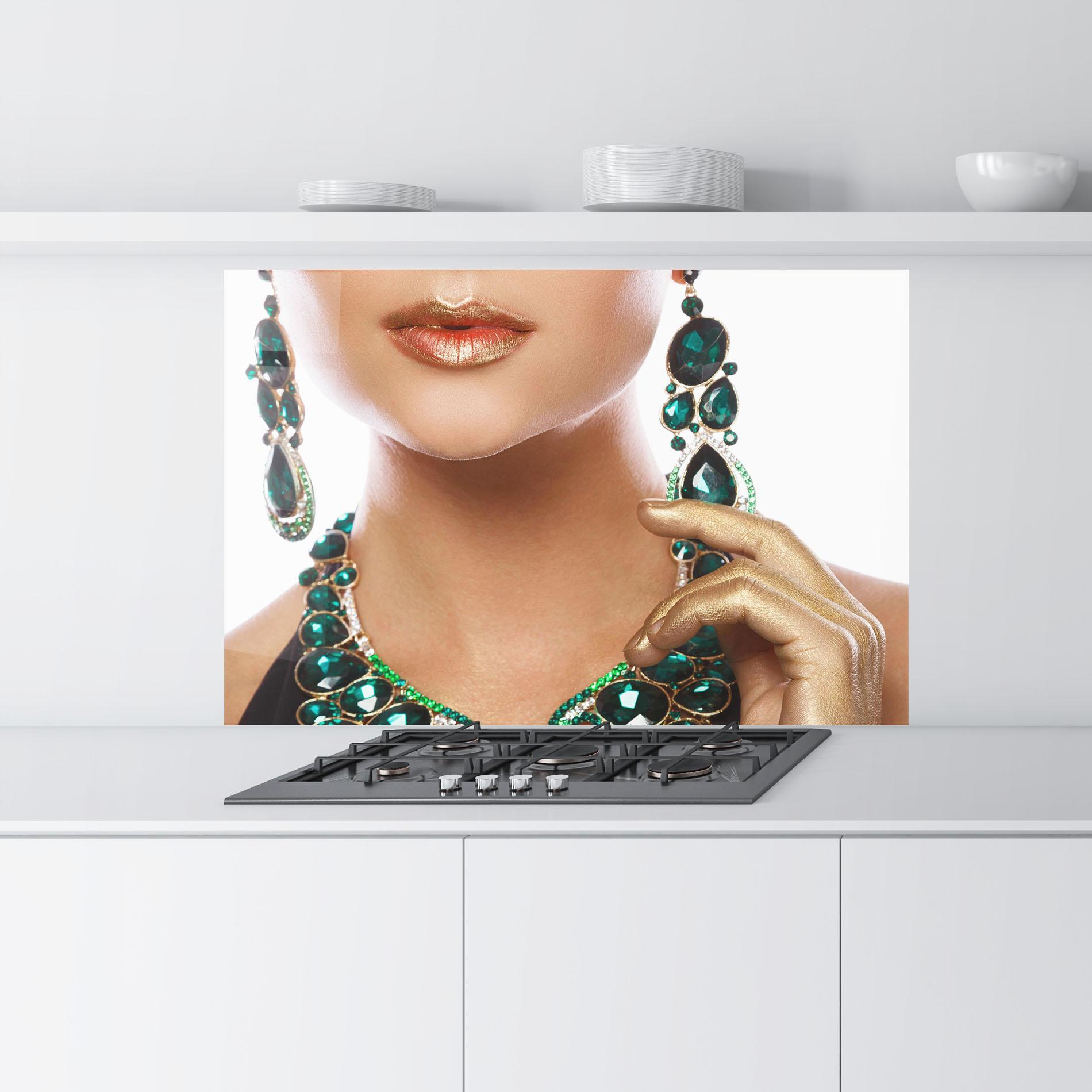 Küchenrückwand Glas Green Accessory mockup 9