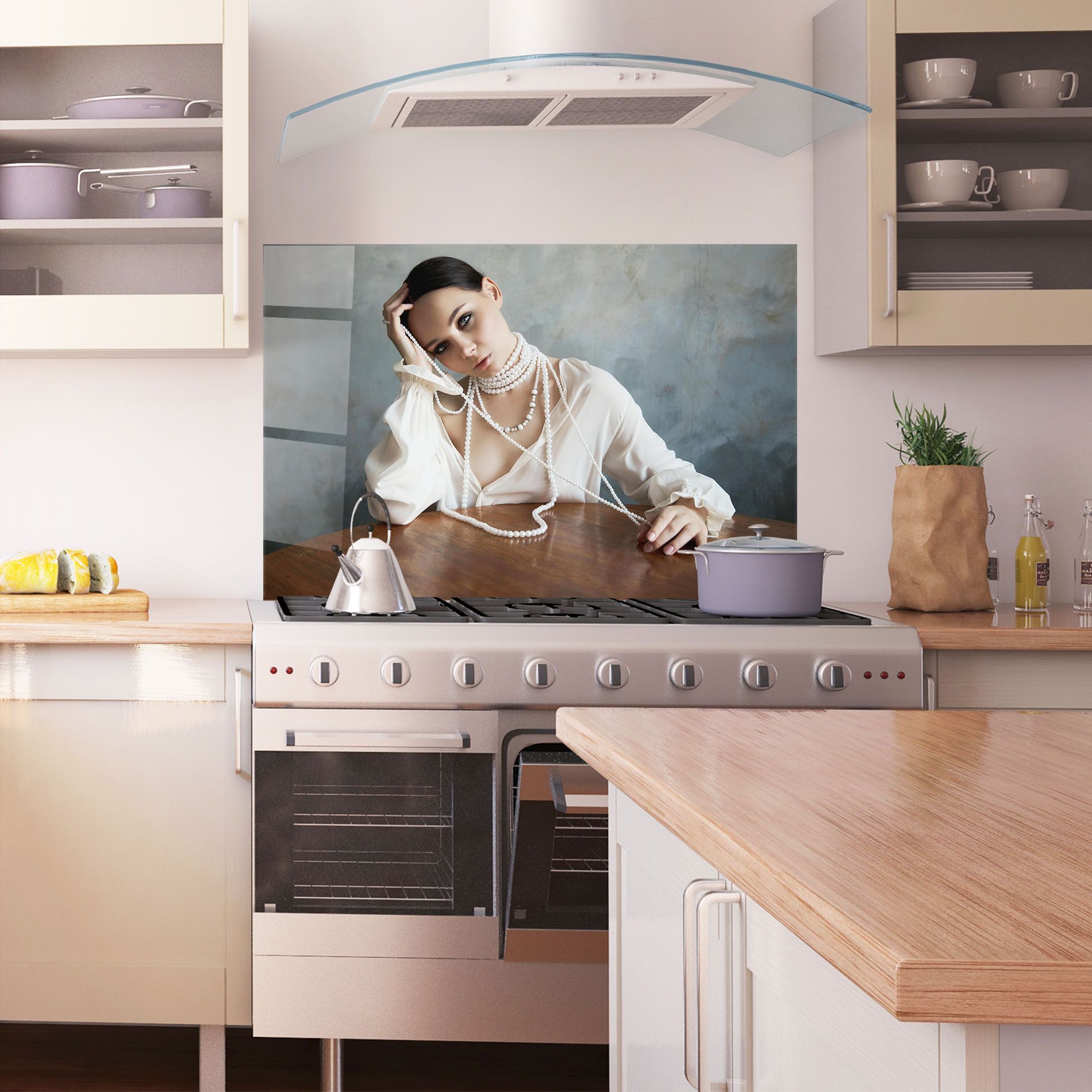 White Pearl Beads mockup 1