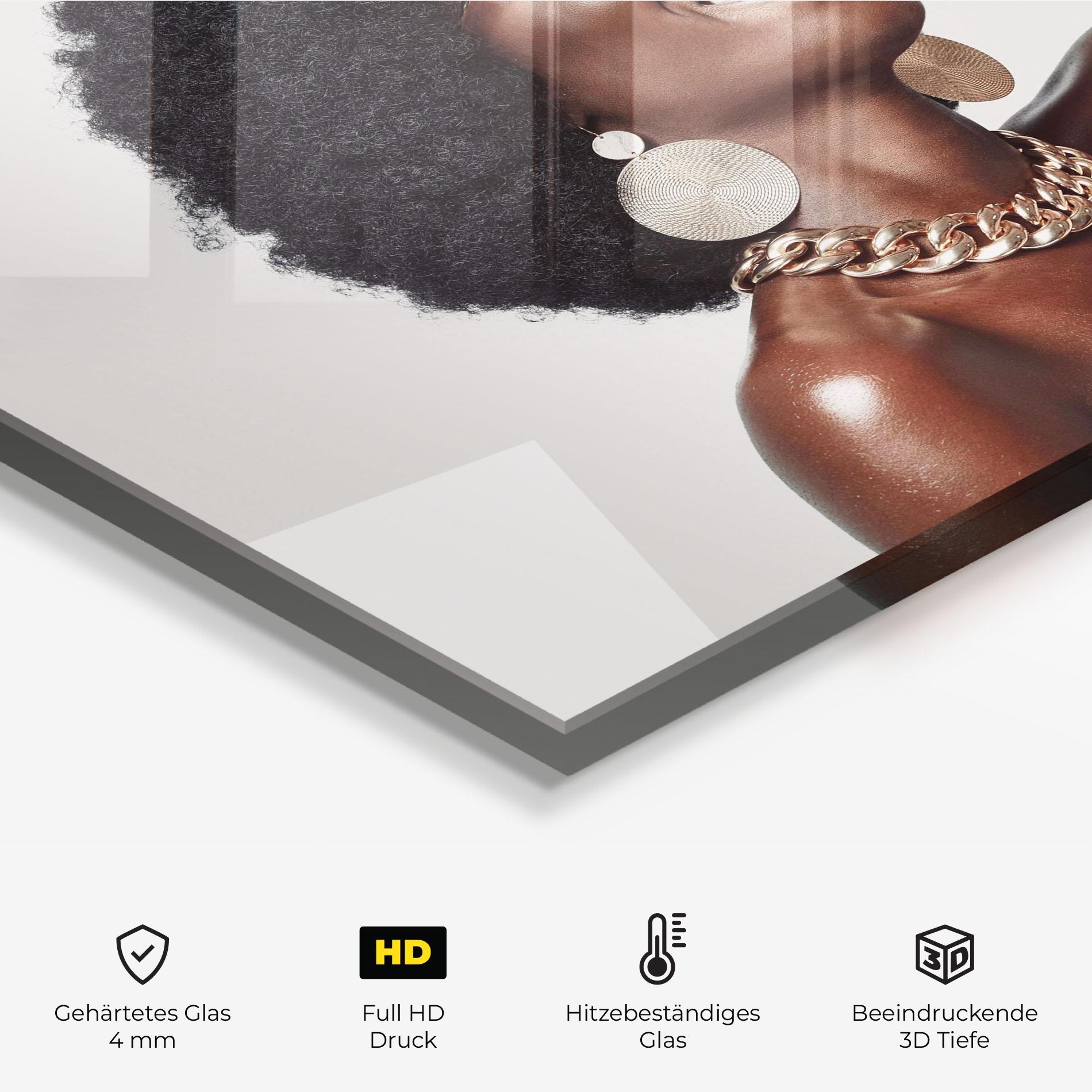 Küchenrückwand Glas Nice Gold Accessory mockup 2