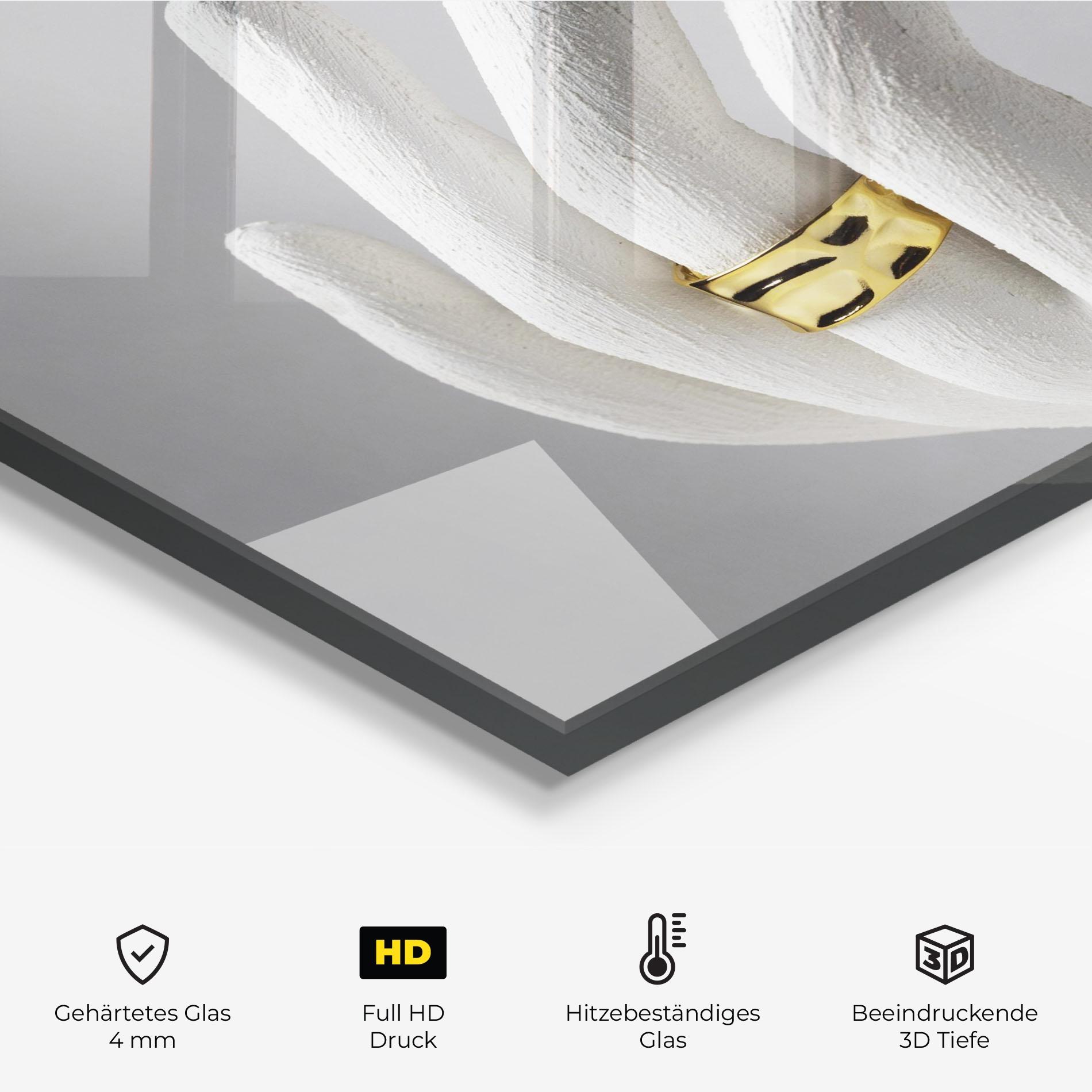 Küchenrückwand Glas Stand Display Rings mockup 2