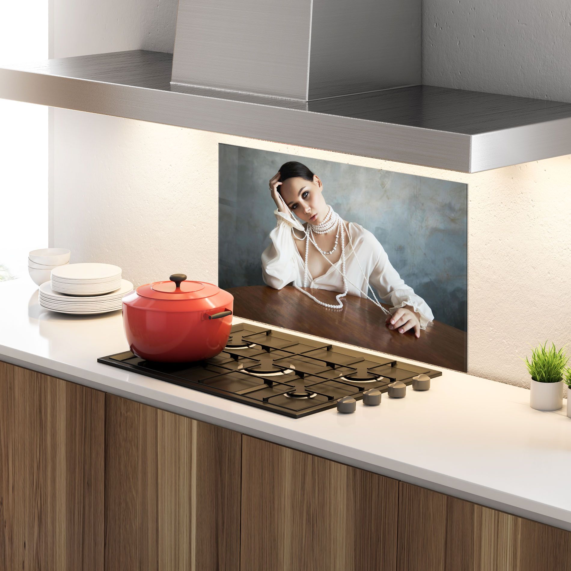 White Pearl Beads mockup 4