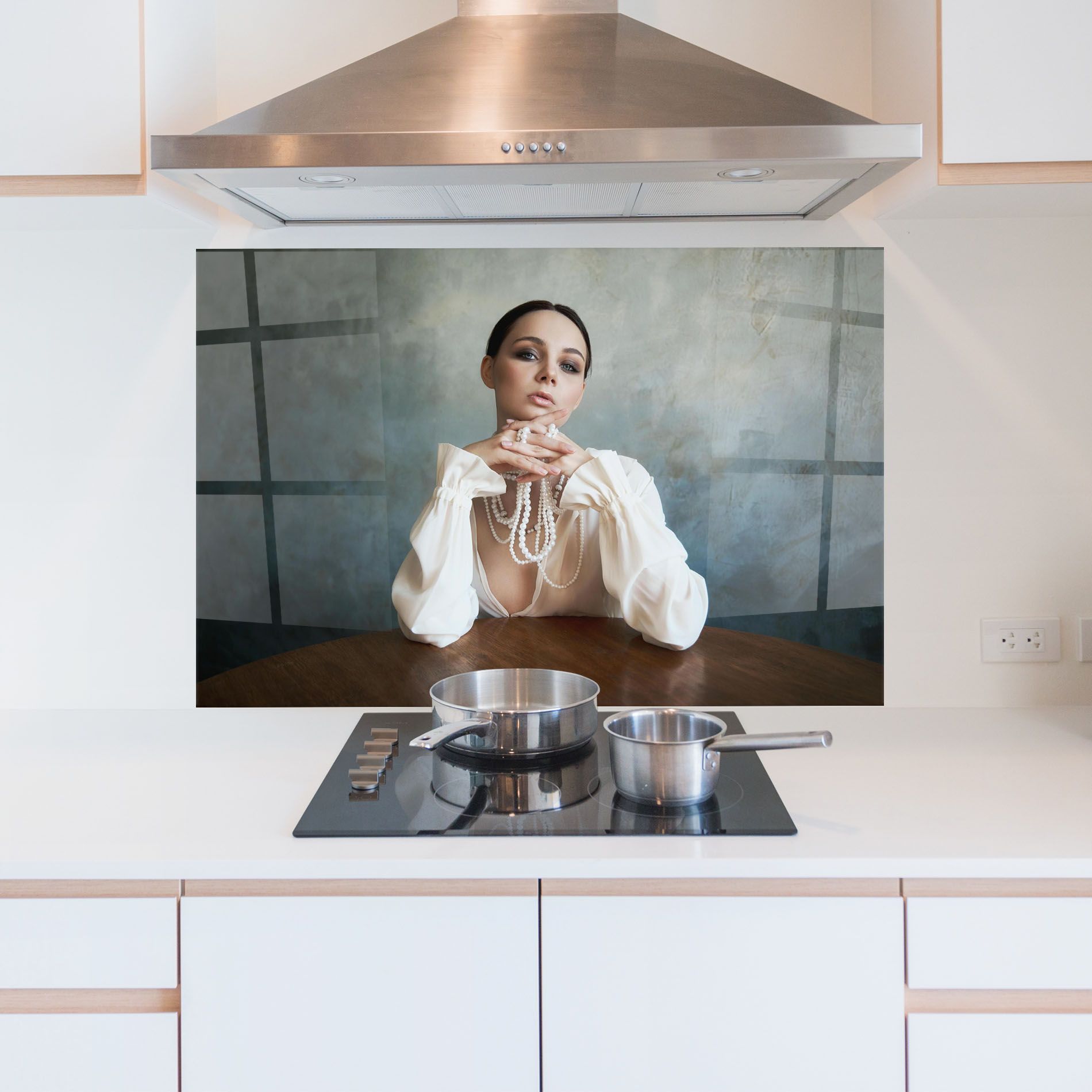 Girl White Pearls mockup 5