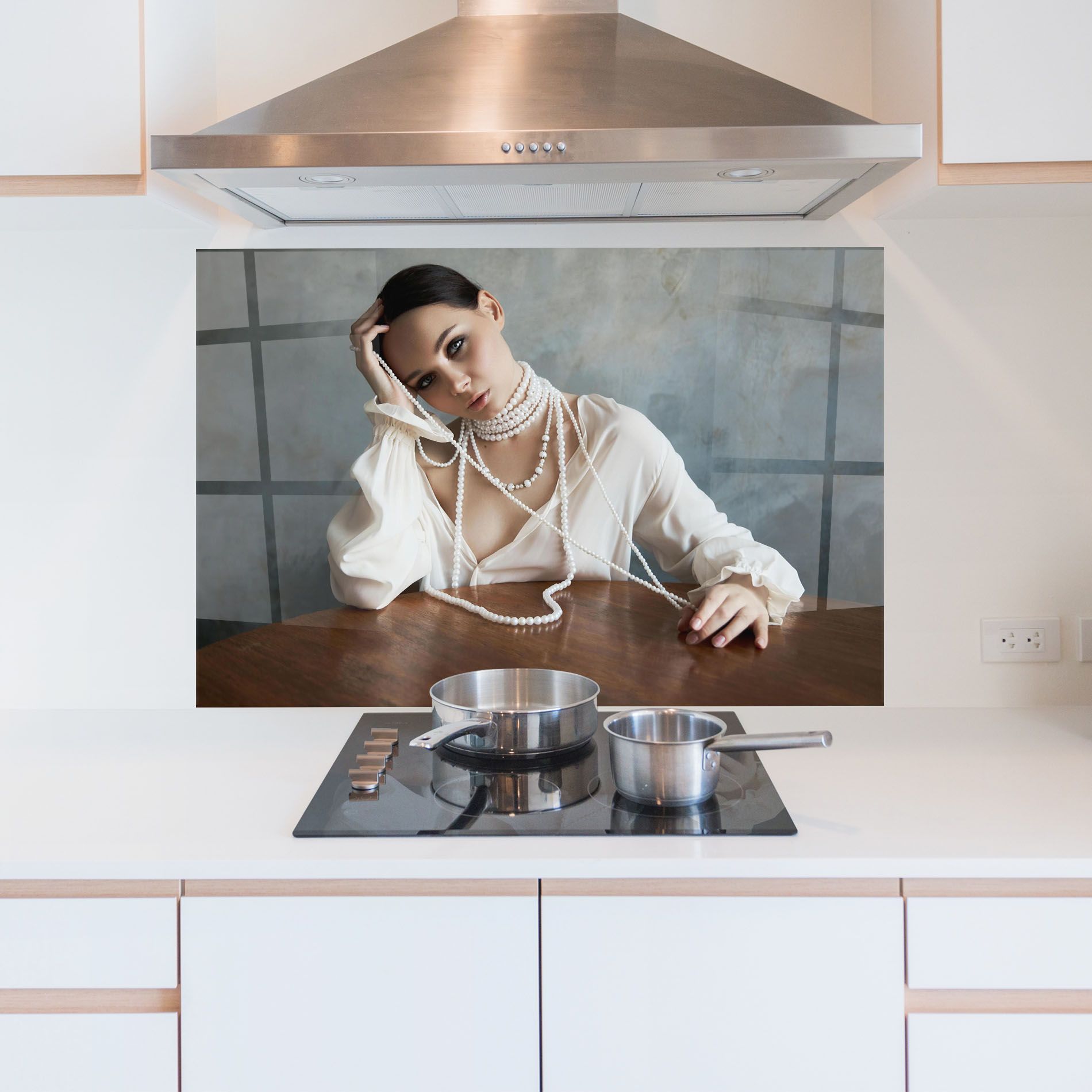 White Pearl Beads mockup 5