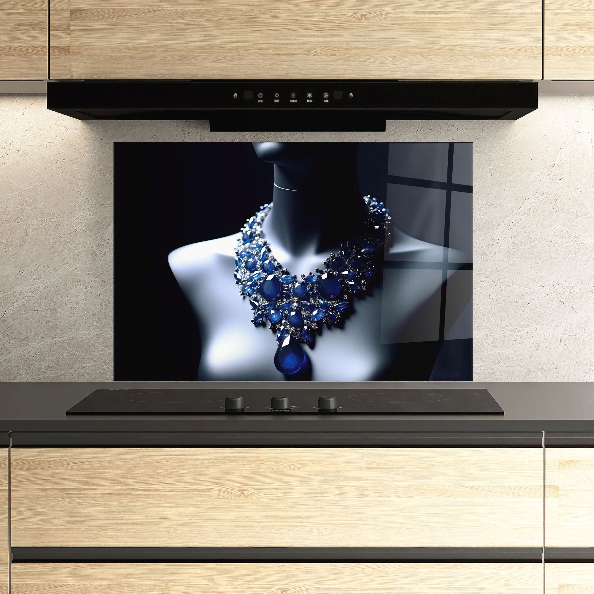 Blue Diamonds Necklace mockup 3