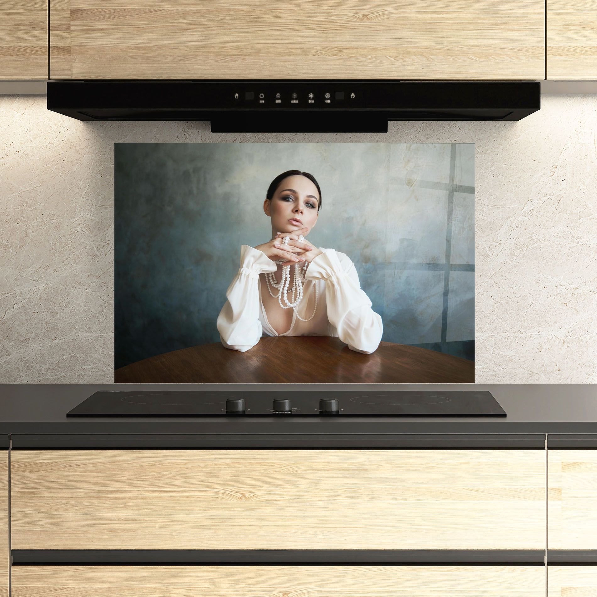 Girl White Pearls mockup 3