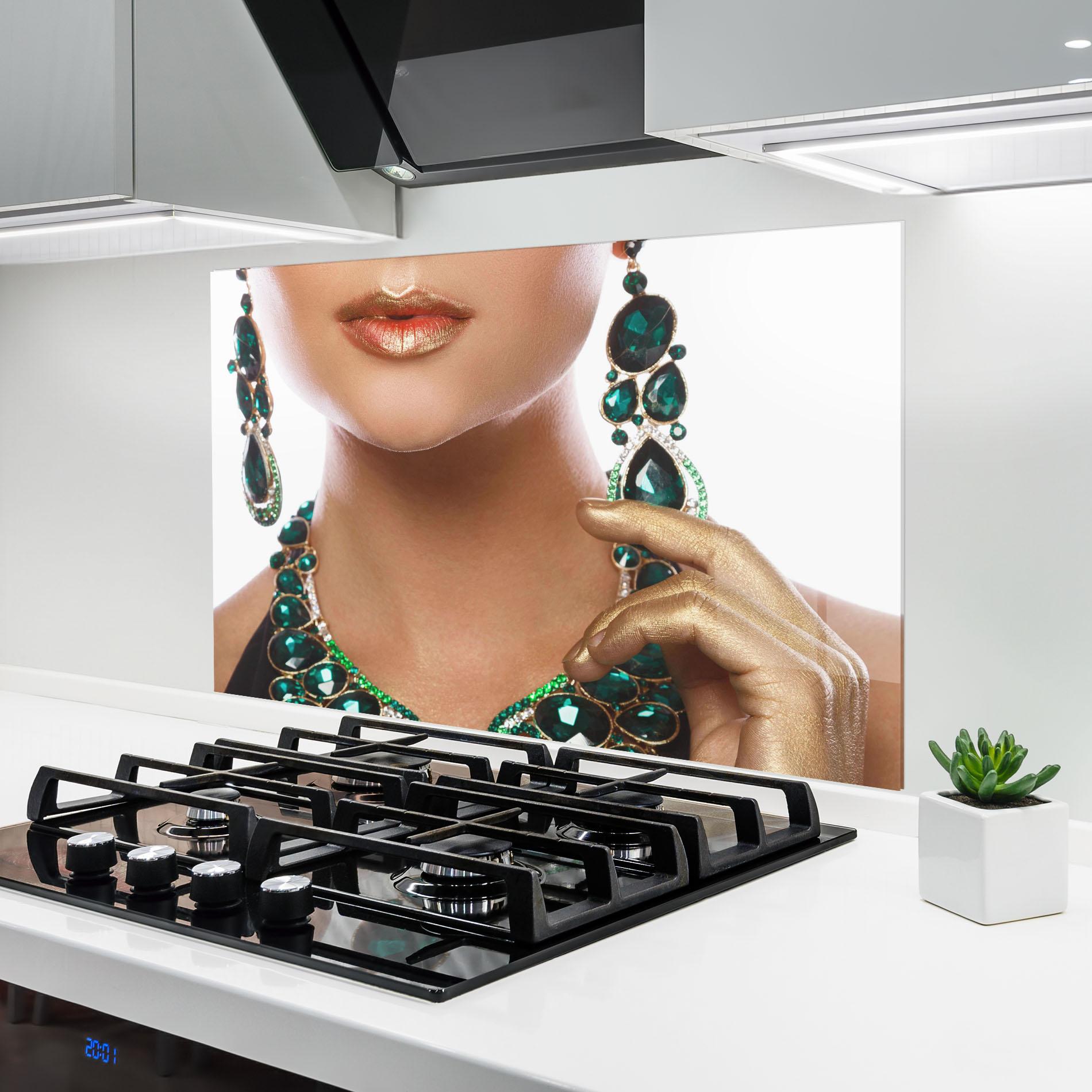 Küchenrückwand Glas Green Accessory mockup 6