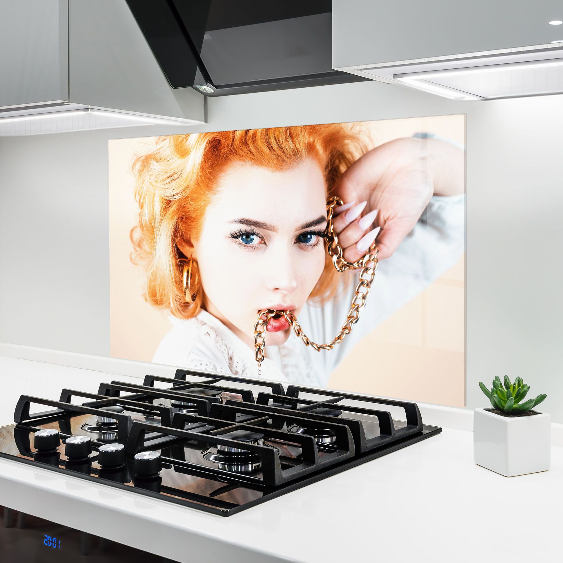 Lips Gold Chain mockup 6