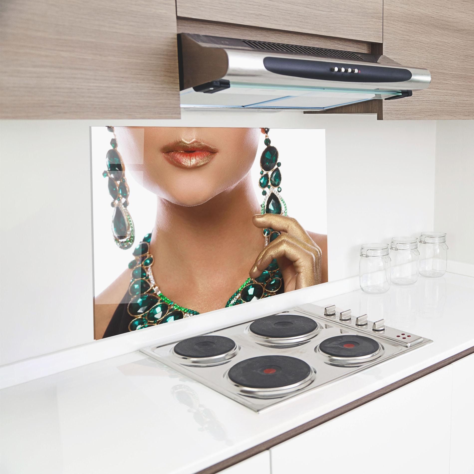 Küchenrückwand Glas Green Accessory mockup 8