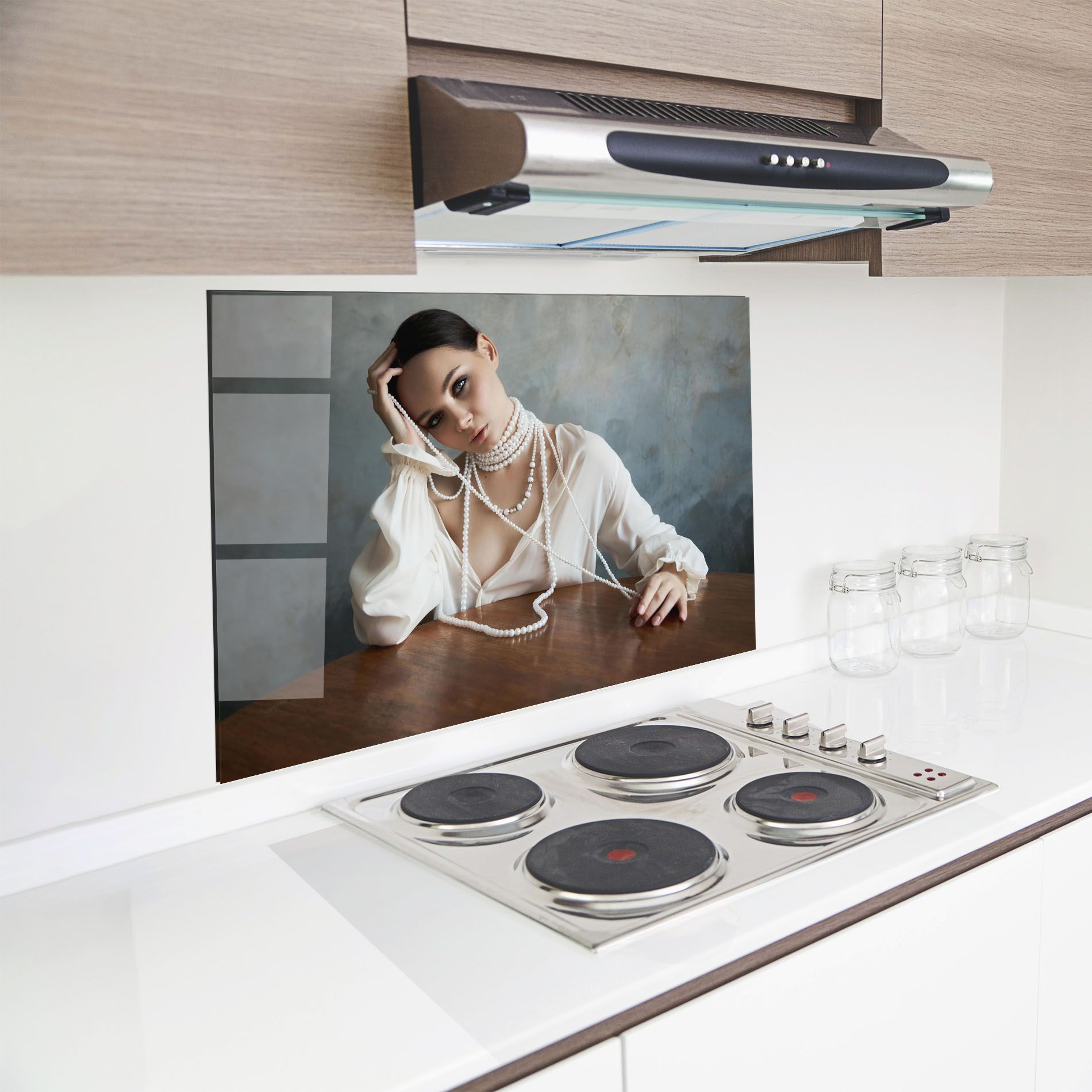 White Pearl Beads mockup 8