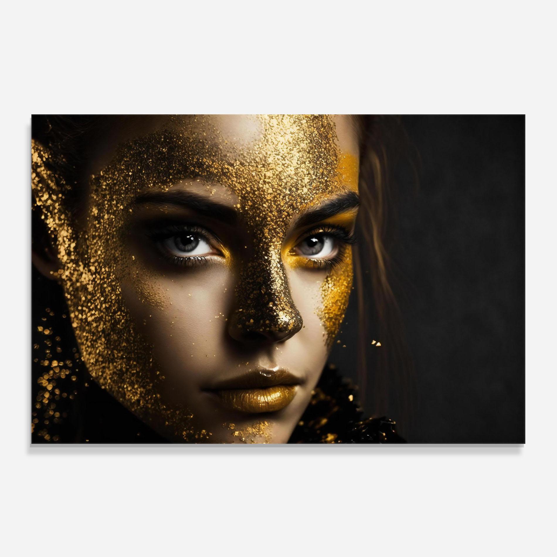 Küchenrückwand Glas Grey Cat Eye Makeup mockup 0