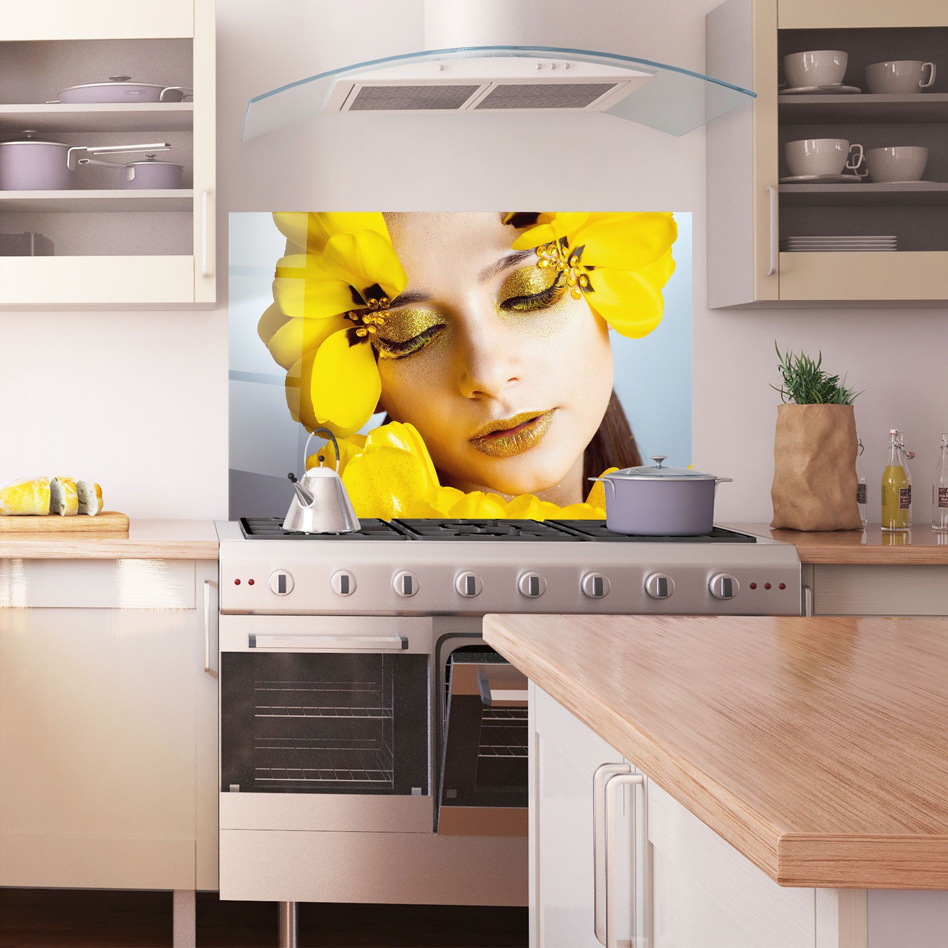 Yellow Flowers Makeup mockup 1