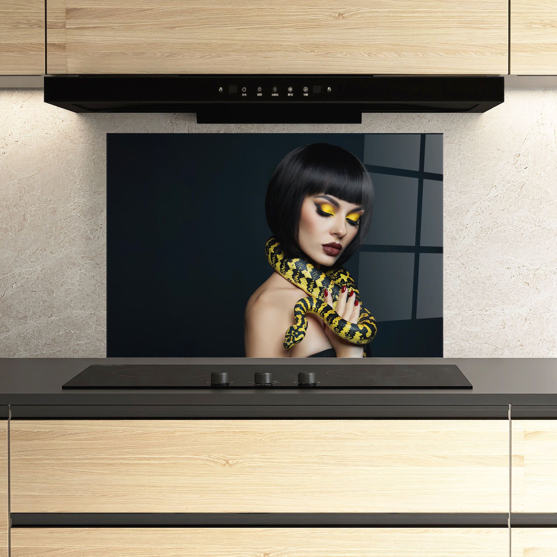 Yellow Snake Makeup mockup 3