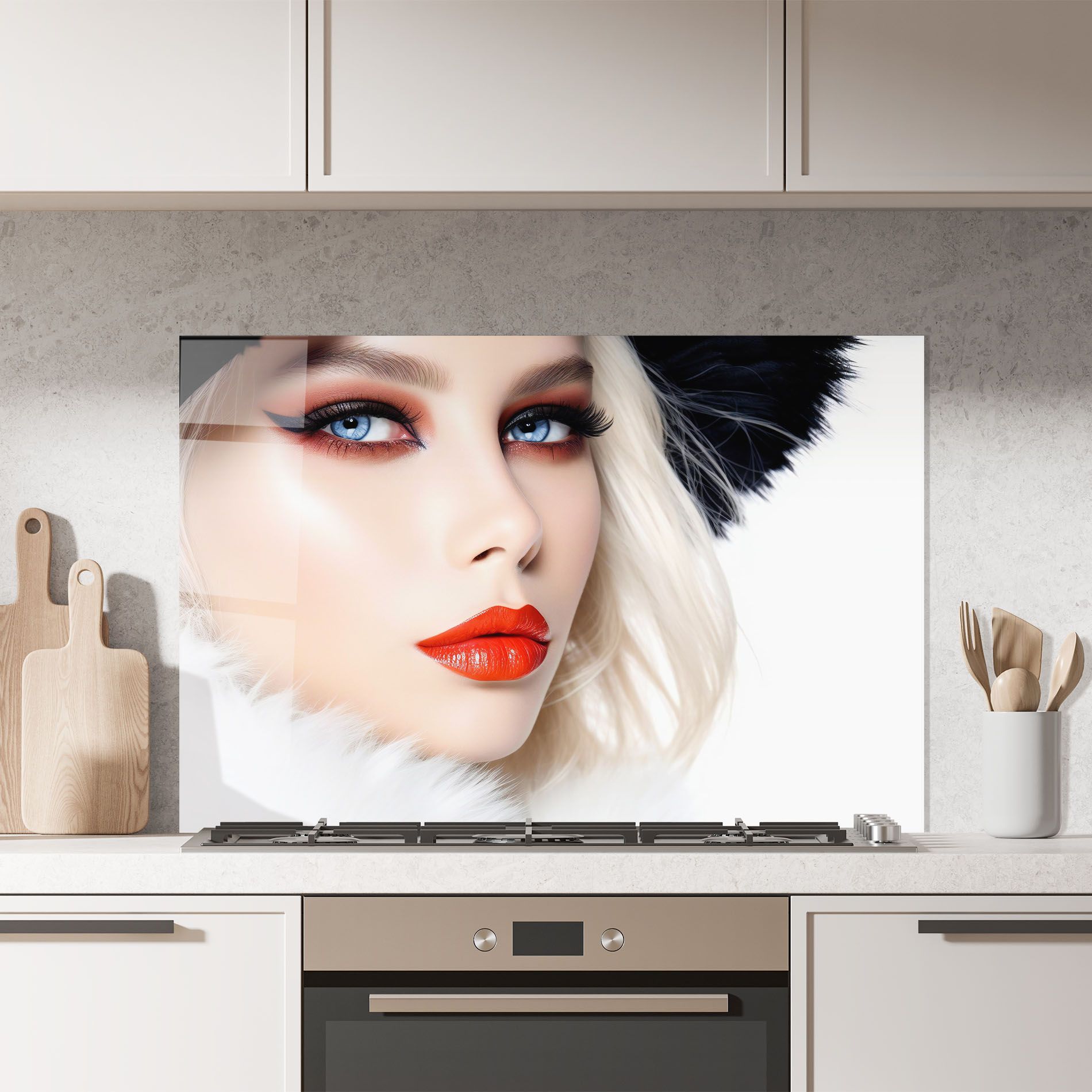 White Hair Makeup mockup 7