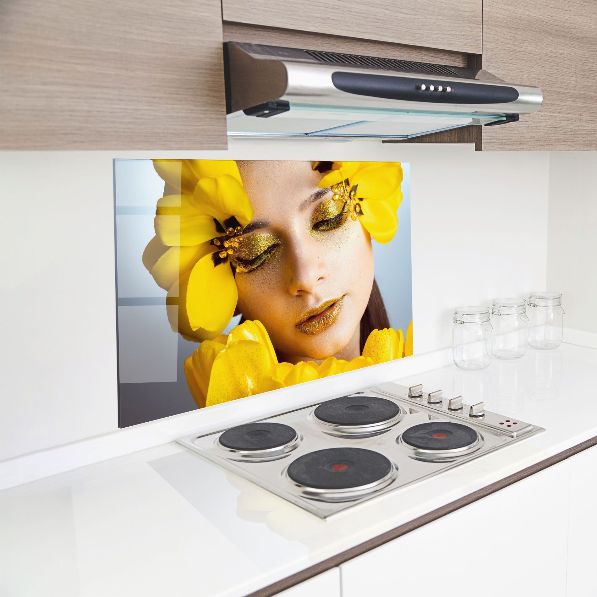 Yellow Flowers Makeup mockup 8