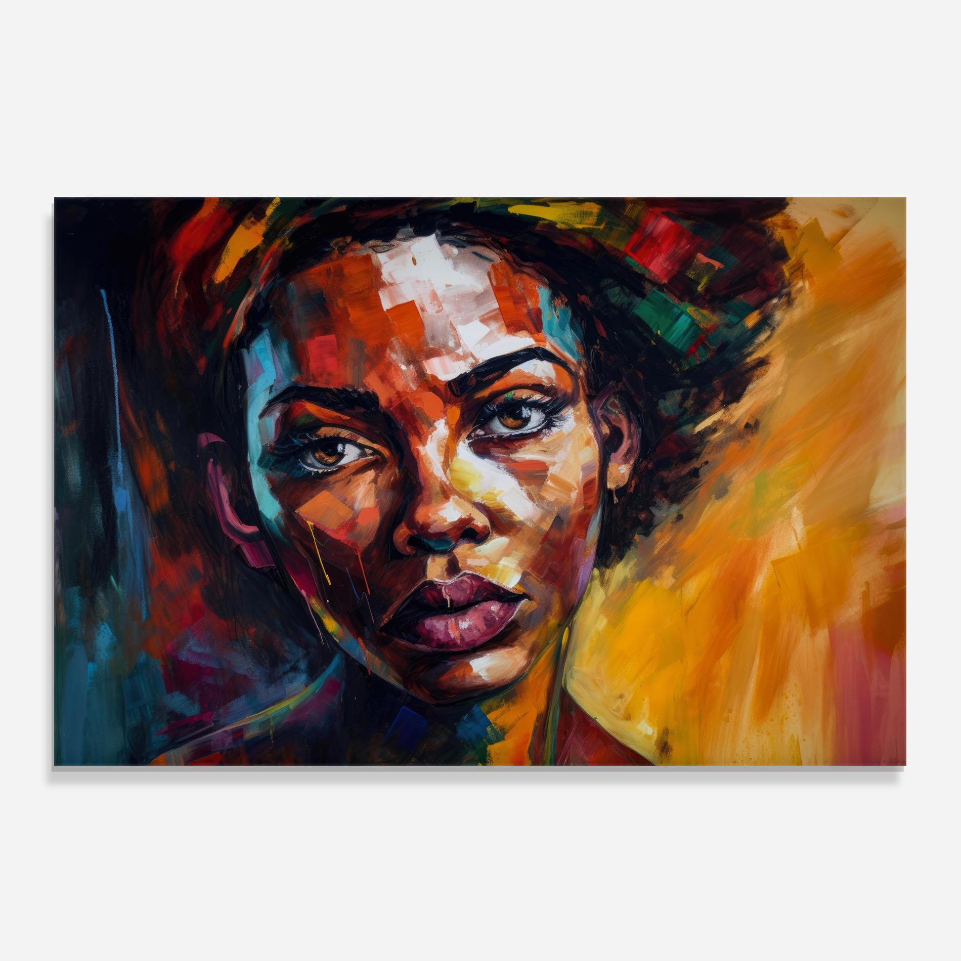 Küchenrückwand Glas African Interesting Expression mockup 0