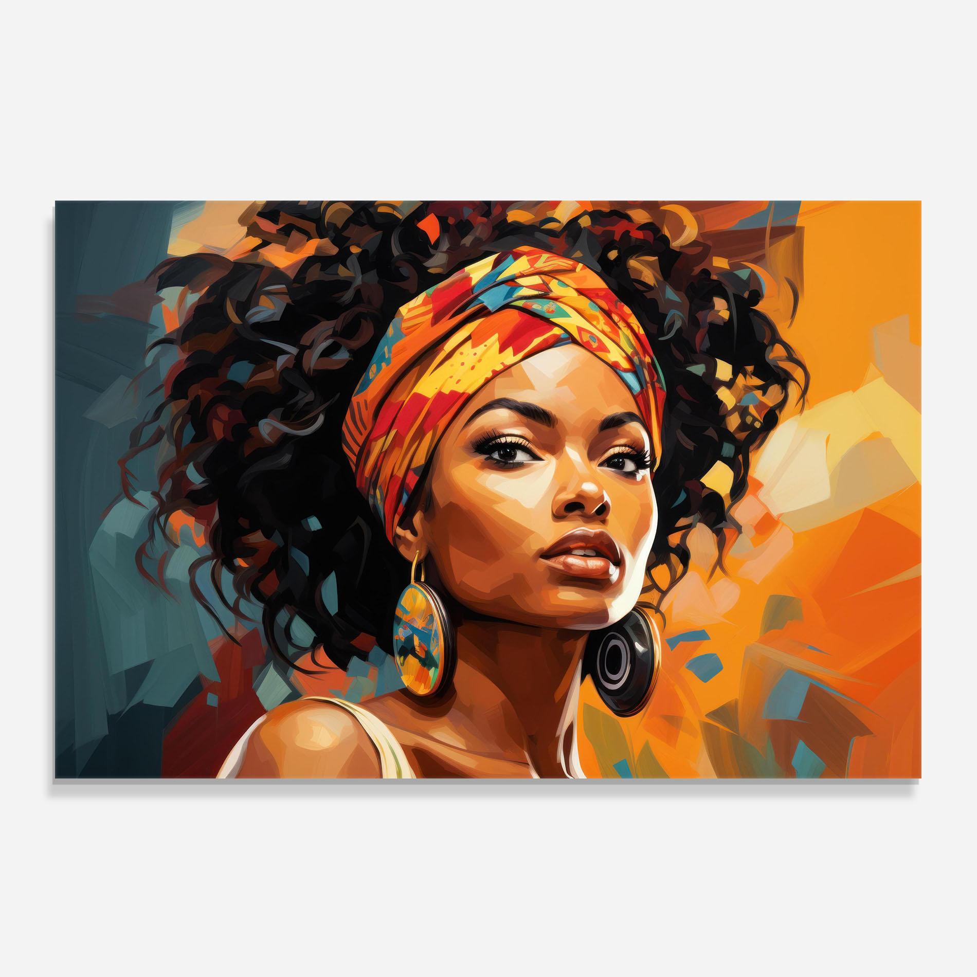 Küchenrückwand Glas Colorful Ethic Portrait mockup 0