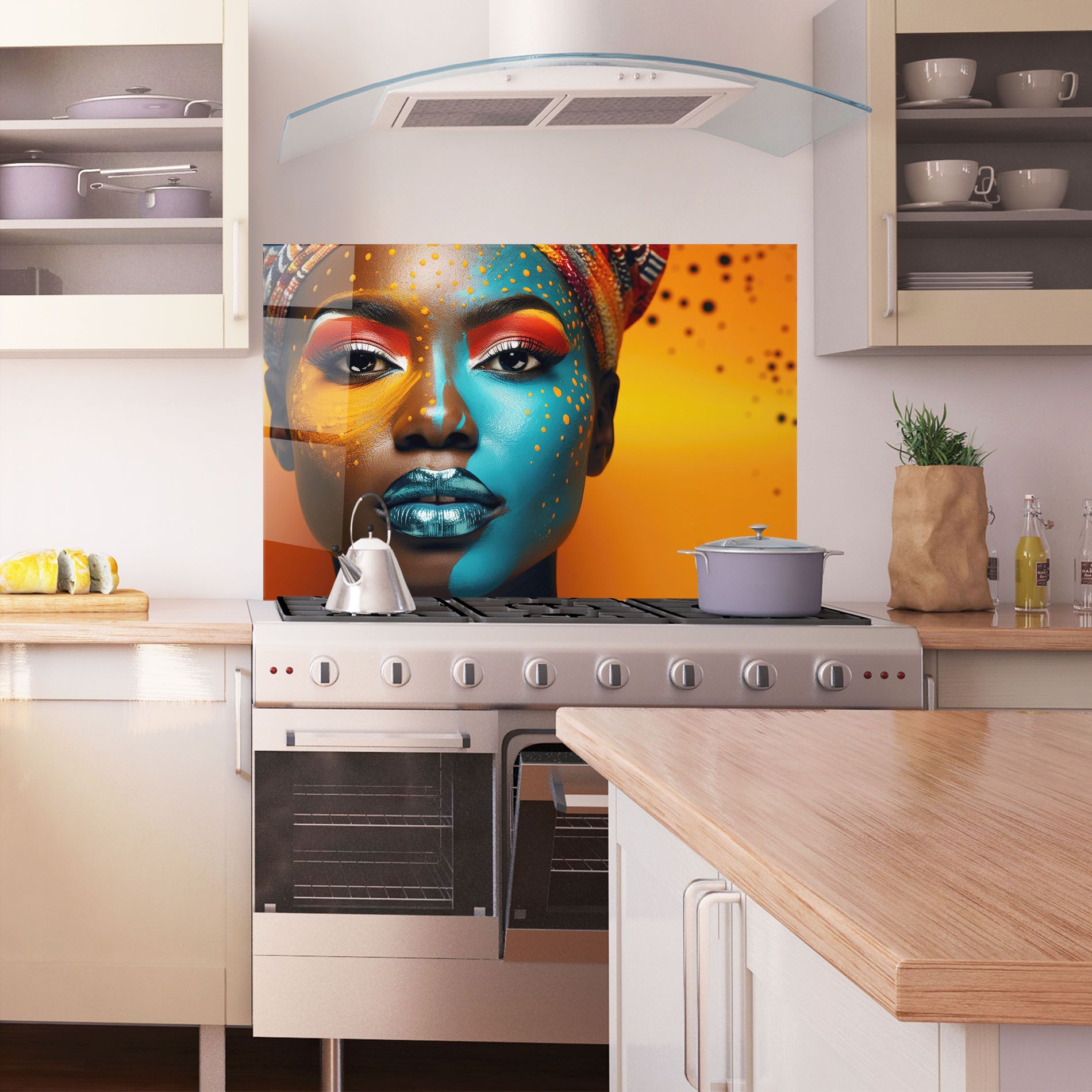 Blue Brown Skin Woman mockup 1