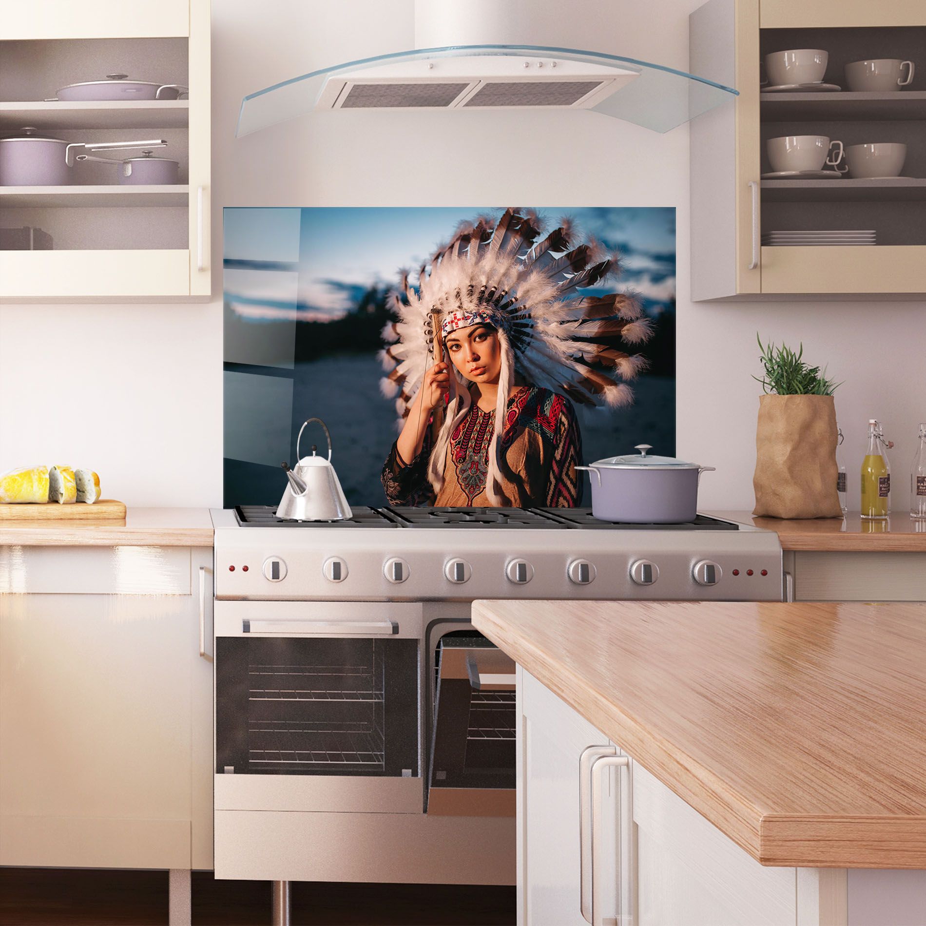 Indian Woman Sunset mockup 1