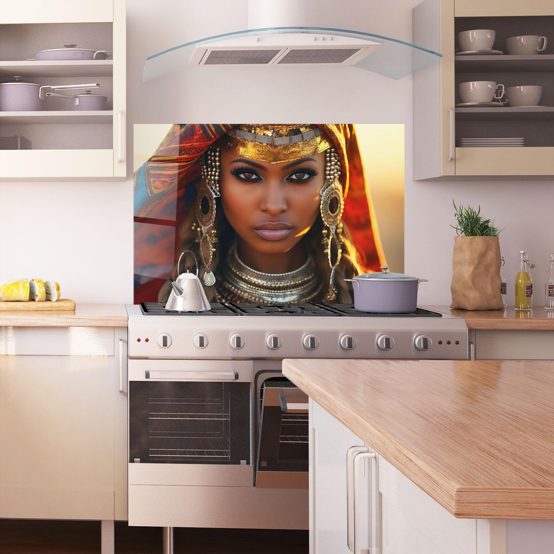 Küchenrückwand Glas Unique Smokey Eyes mockup 1