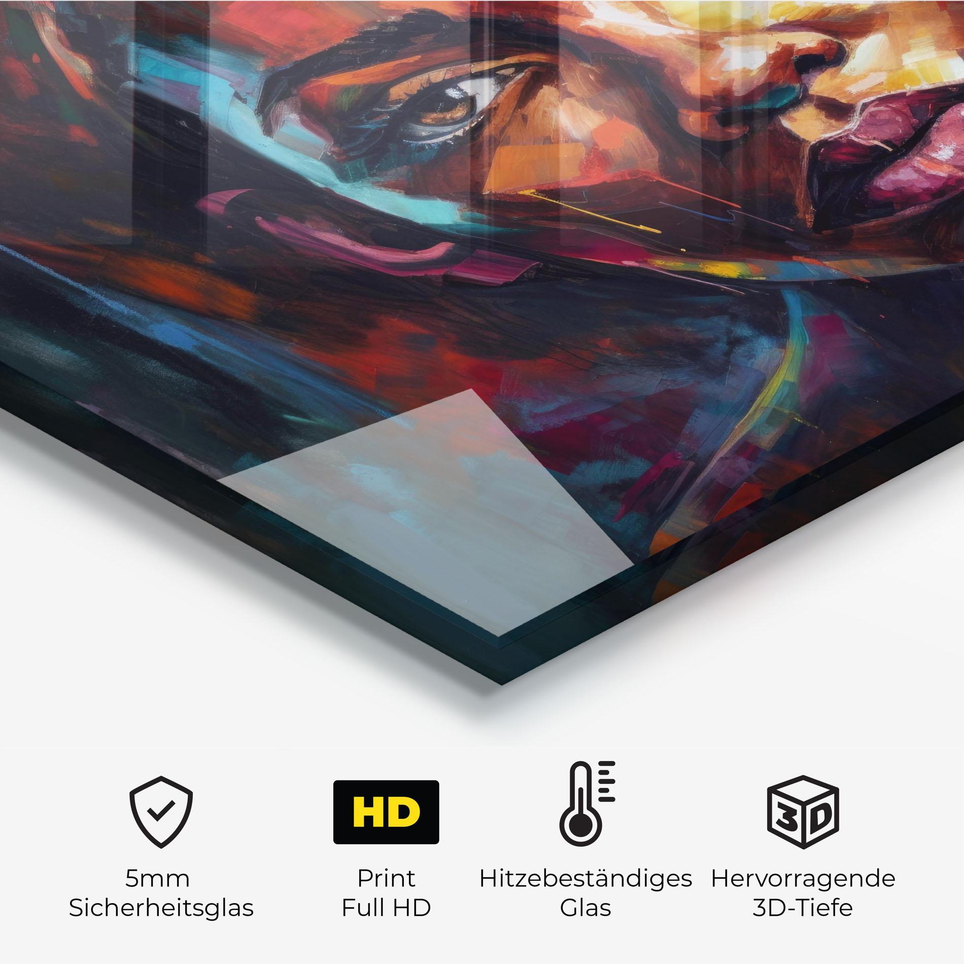 Küchenrückwand Glas African Interesting Expression mockup 2