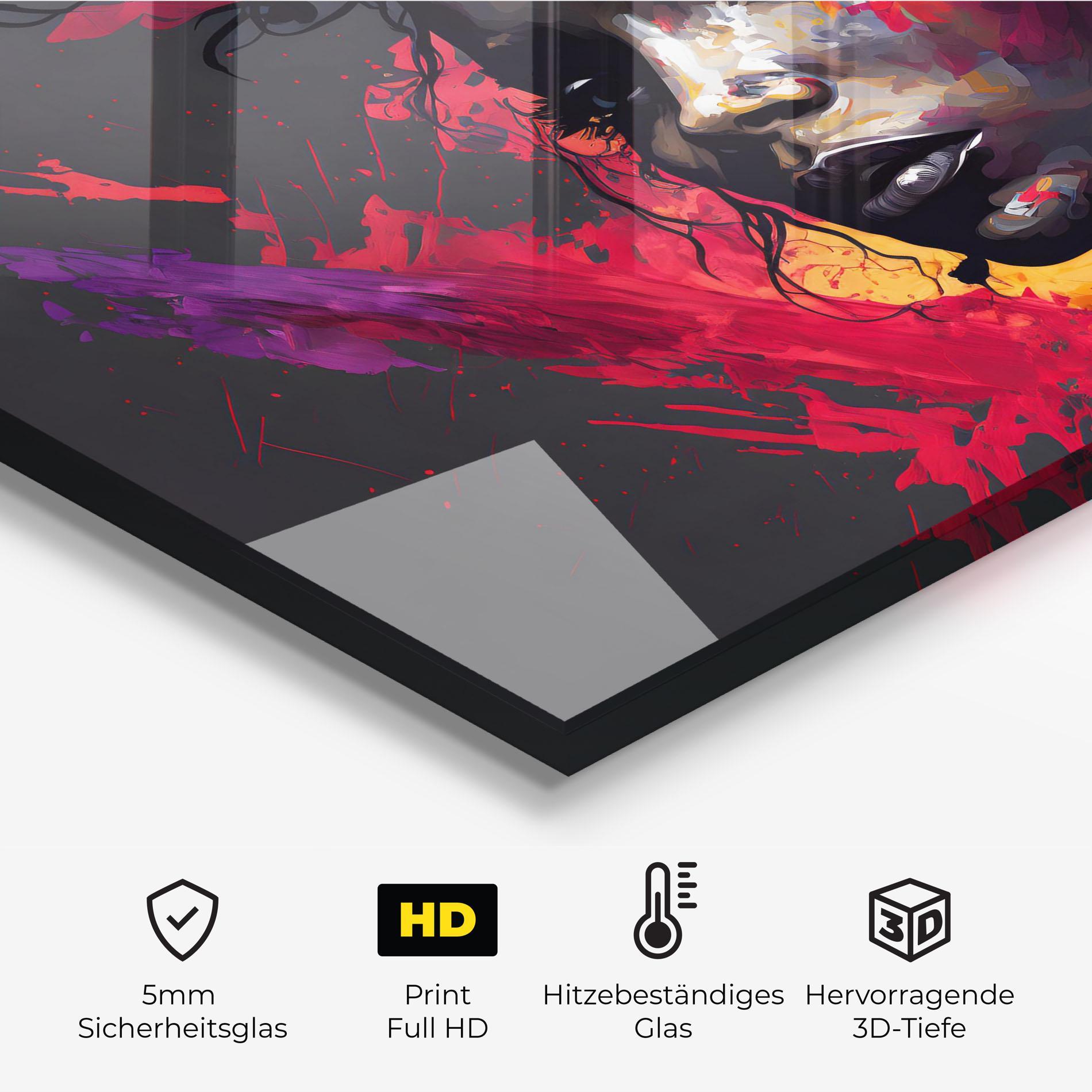 Küchenrückwand Glas African Woman Splash mockup 2