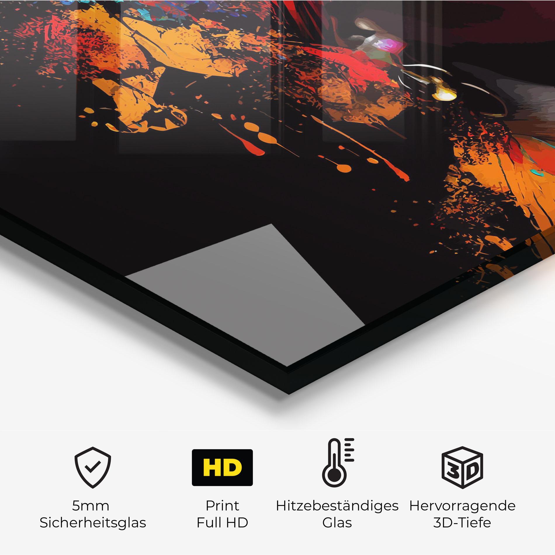 Küchenrückwand Glas Pretty African Art Splash mockup 2