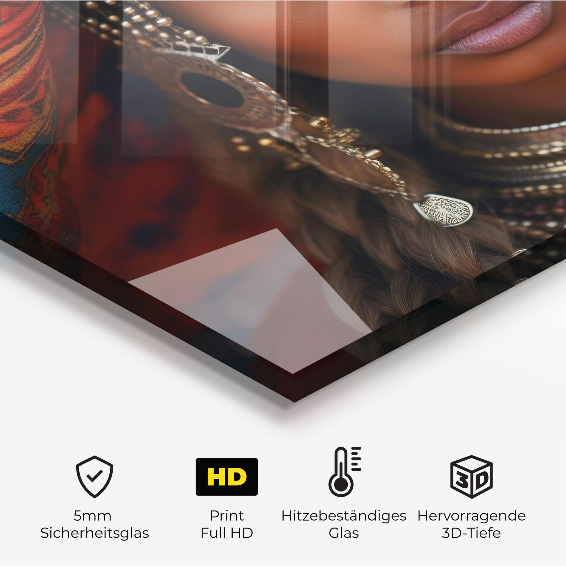 Küchenrückwand Glas Unique Smokey Eyes mockup 2