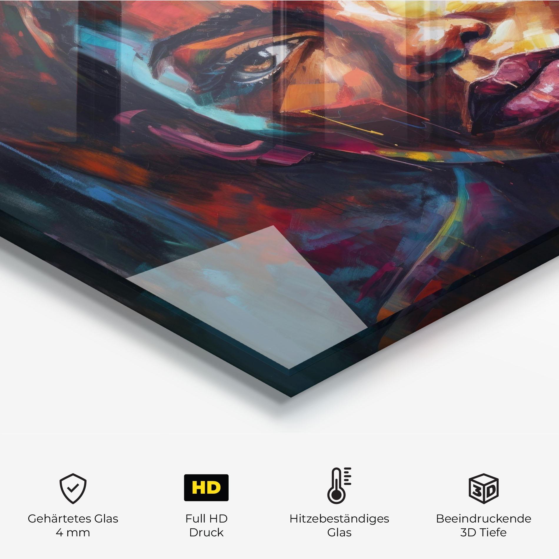 Küchenrückwand Glas African Interesting Expression mockup 2