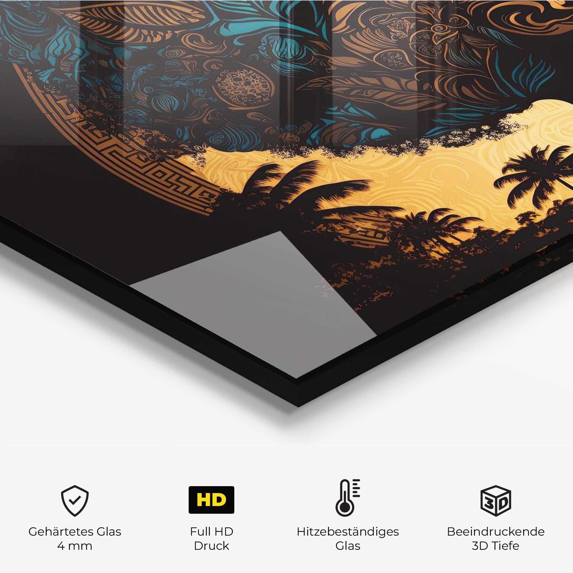 Küchenrückwand Glas African Profile Woman mockup 2