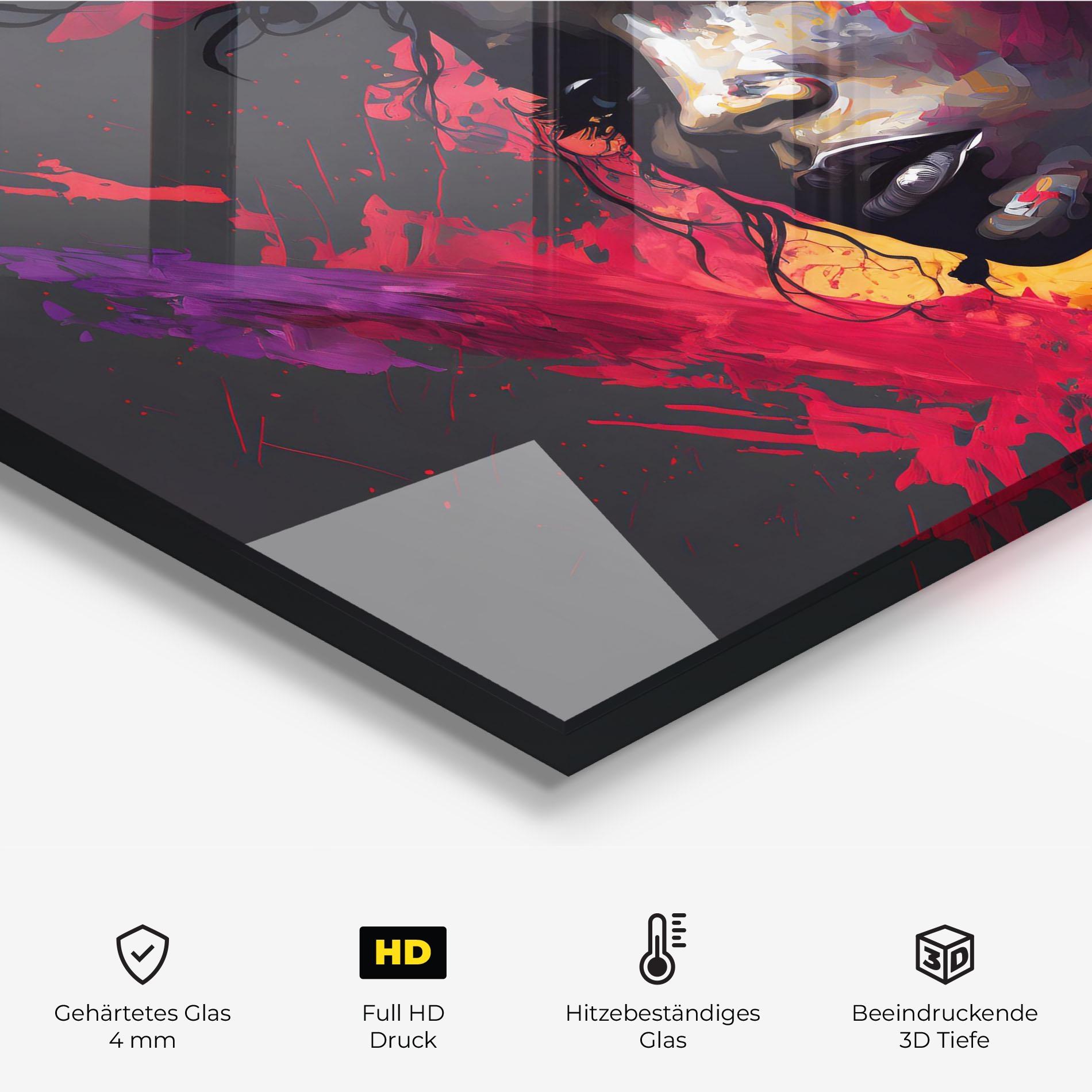 Küchenrückwand Glas African Woman Splash mockup 2