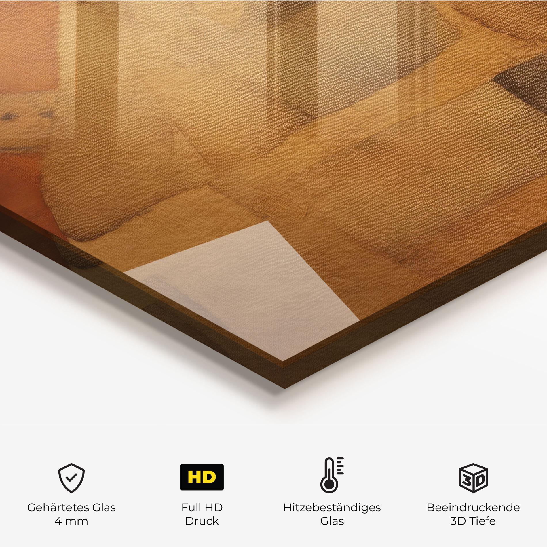 Küchenrückwand Glas Contemporary African Art mockup 2