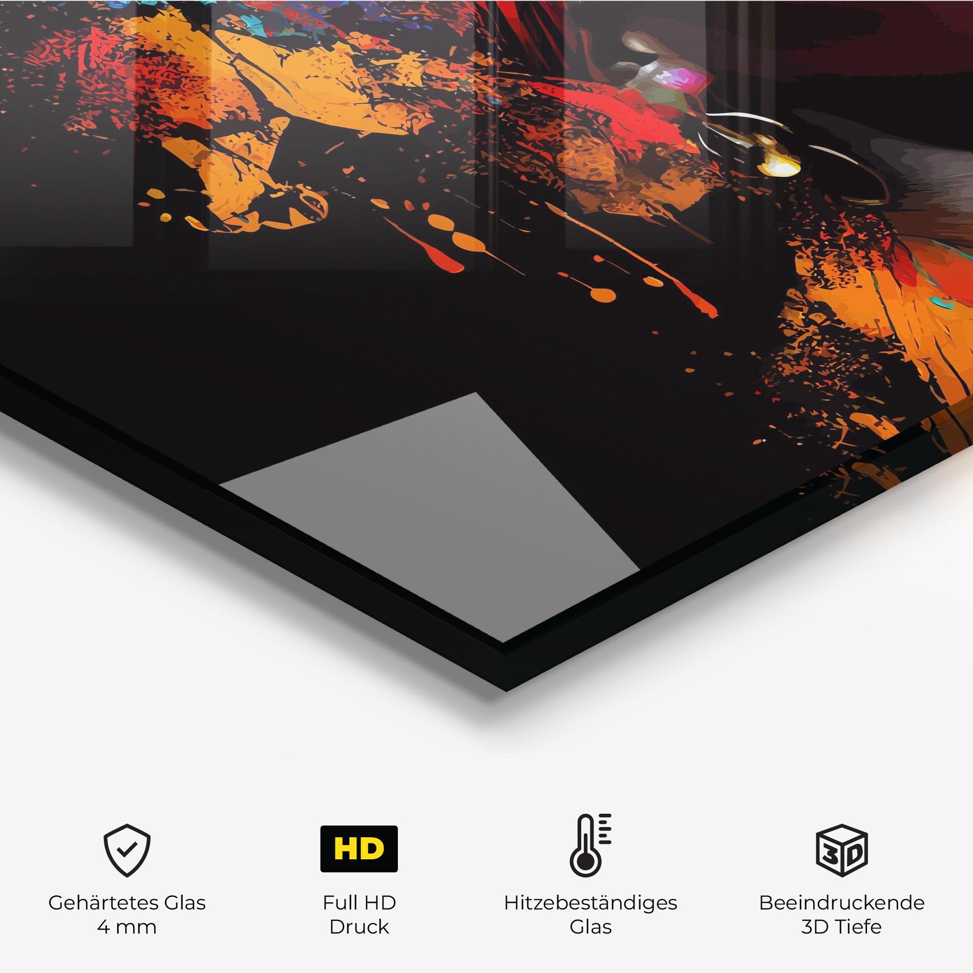 Küchenrückwand Glas Pretty African Art Splash mockup 2