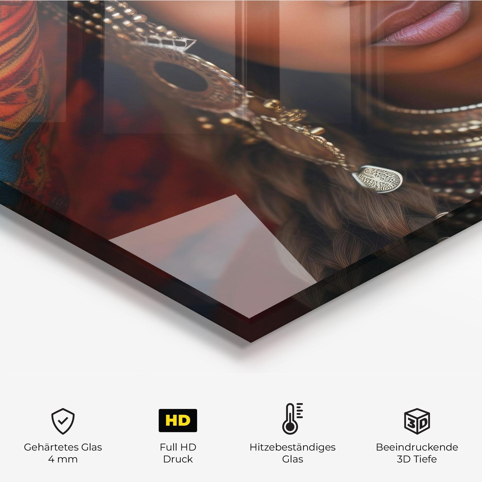 Küchenrückwand Glas Unique Smokey Eyes mockup 2