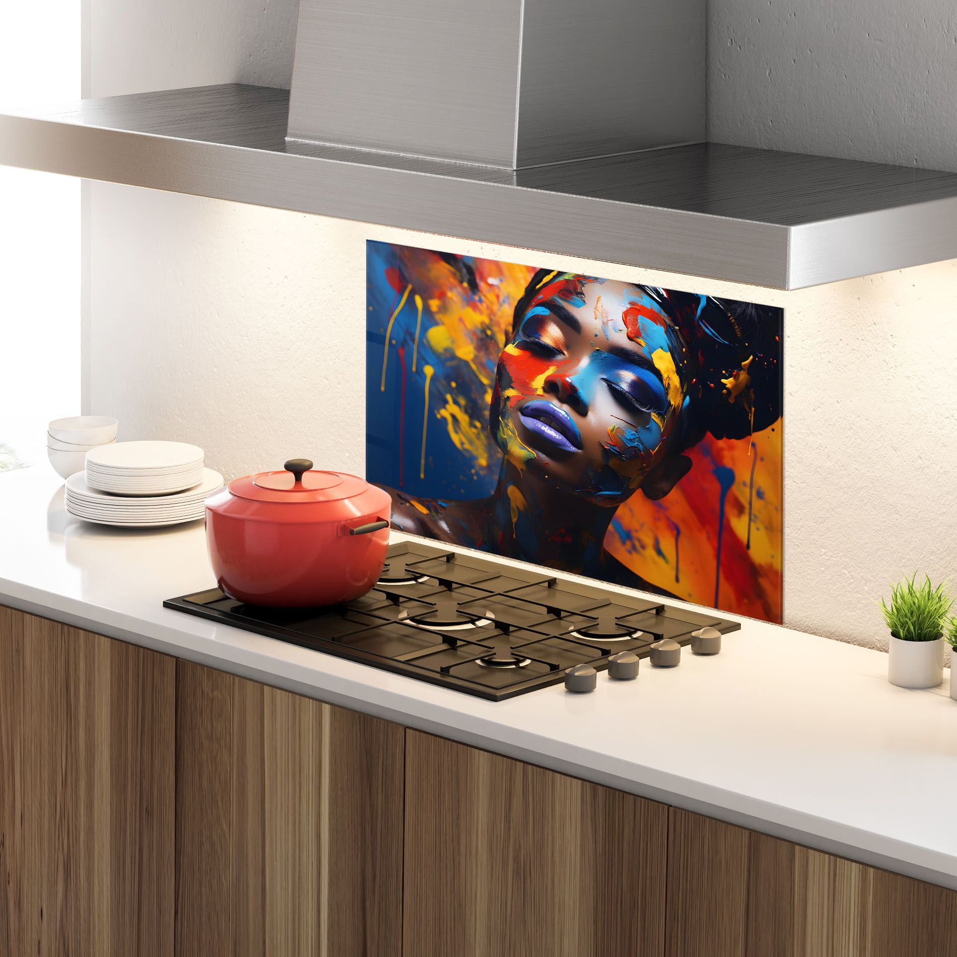 Color Splash African Woman mockup 4