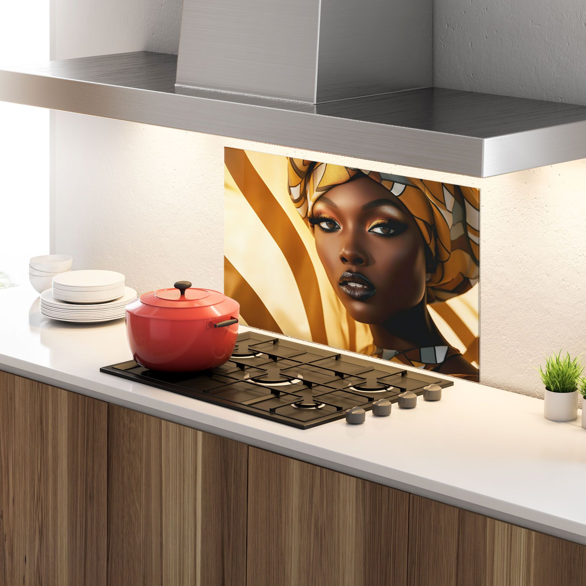 Fashion African Woman mockup 4