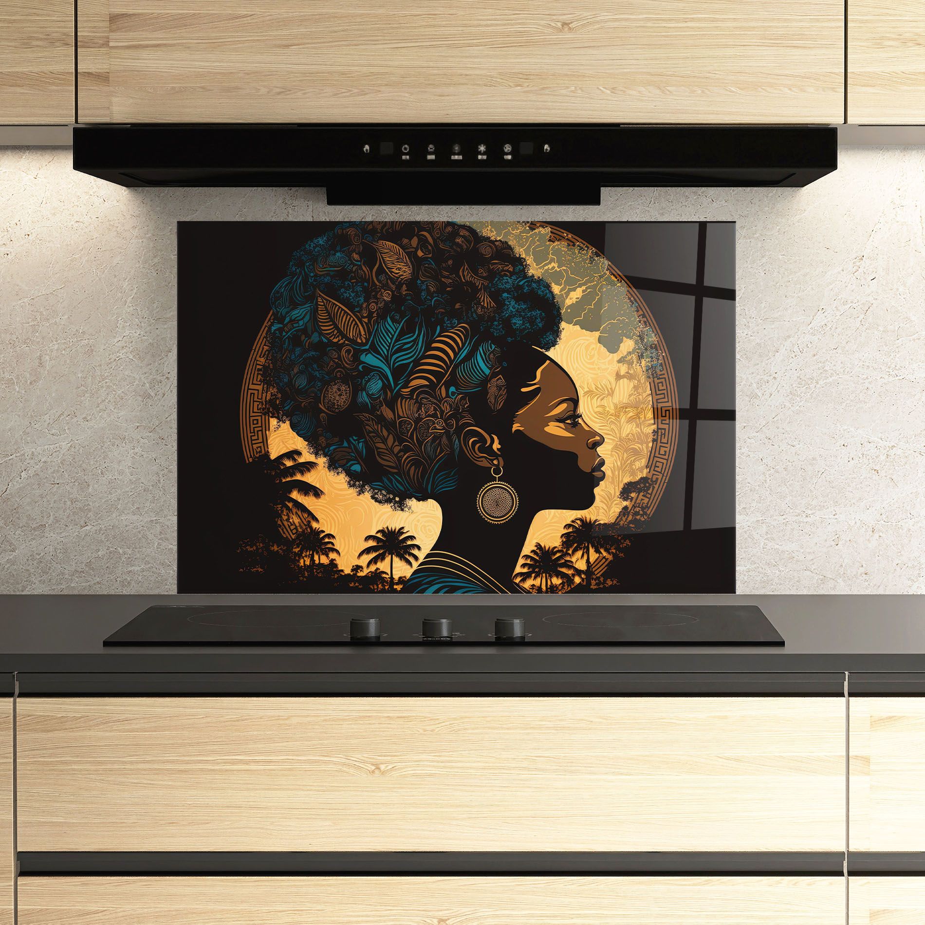 African Profile Woman mockup 3