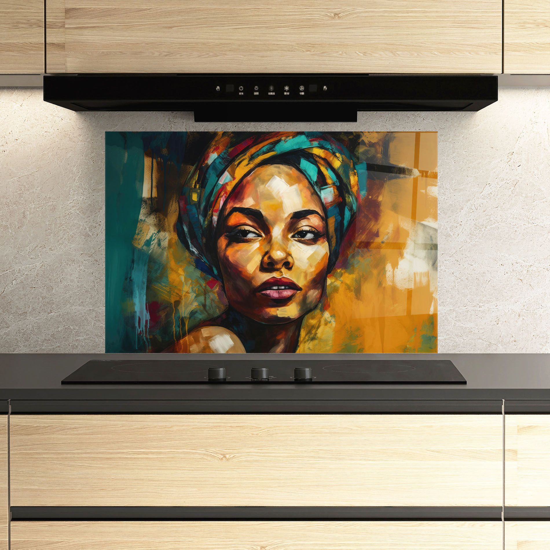 African Woman Looking mockup 3