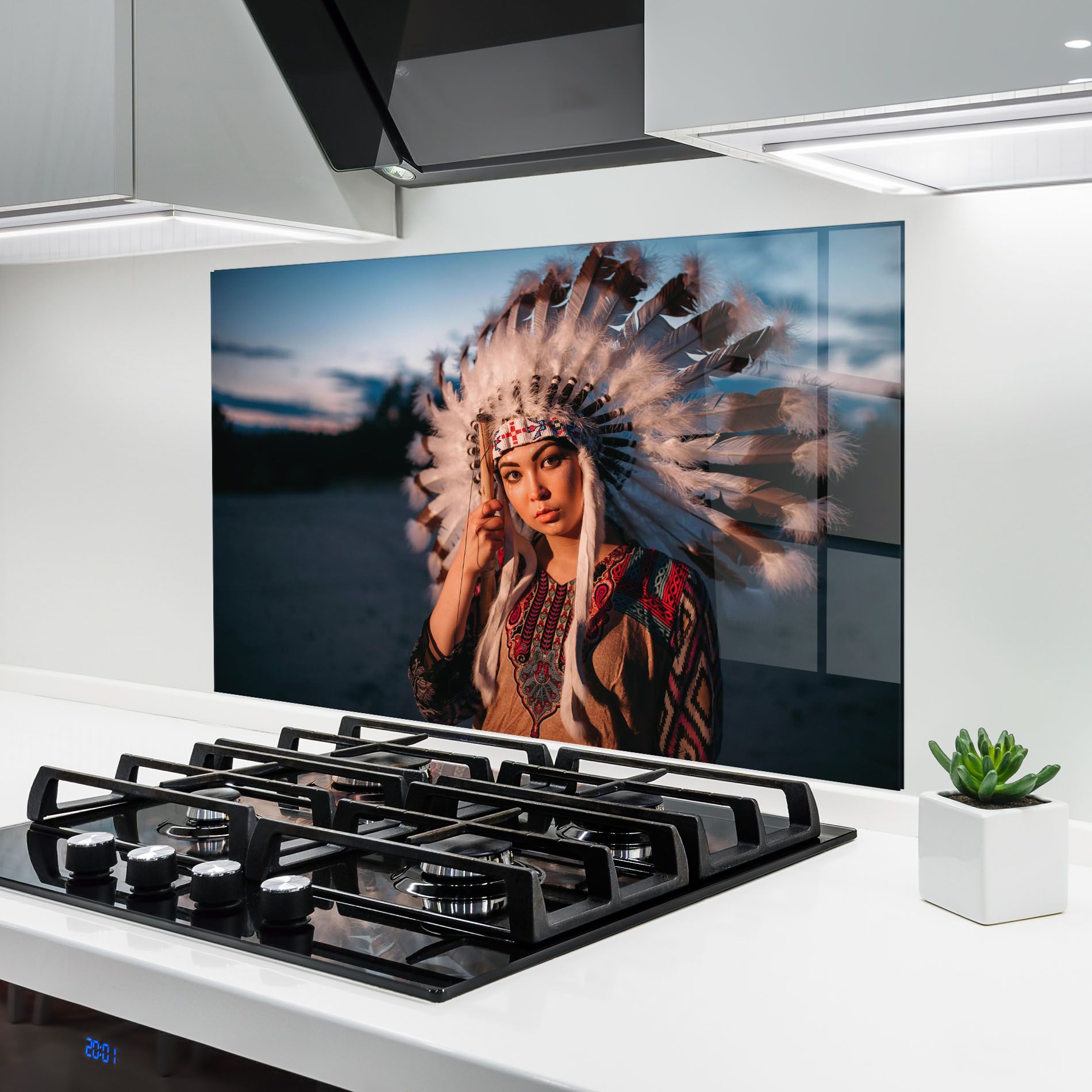 Indian Woman Sunset mockup 6