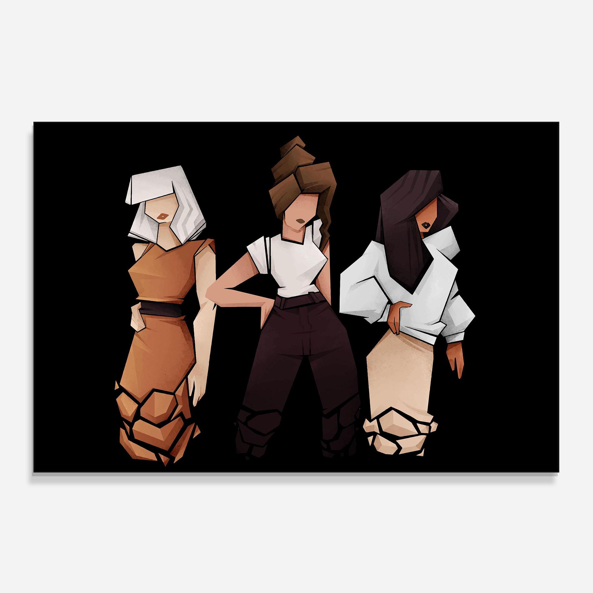 Küchenrückwand Glas Bussines Women mockup 0