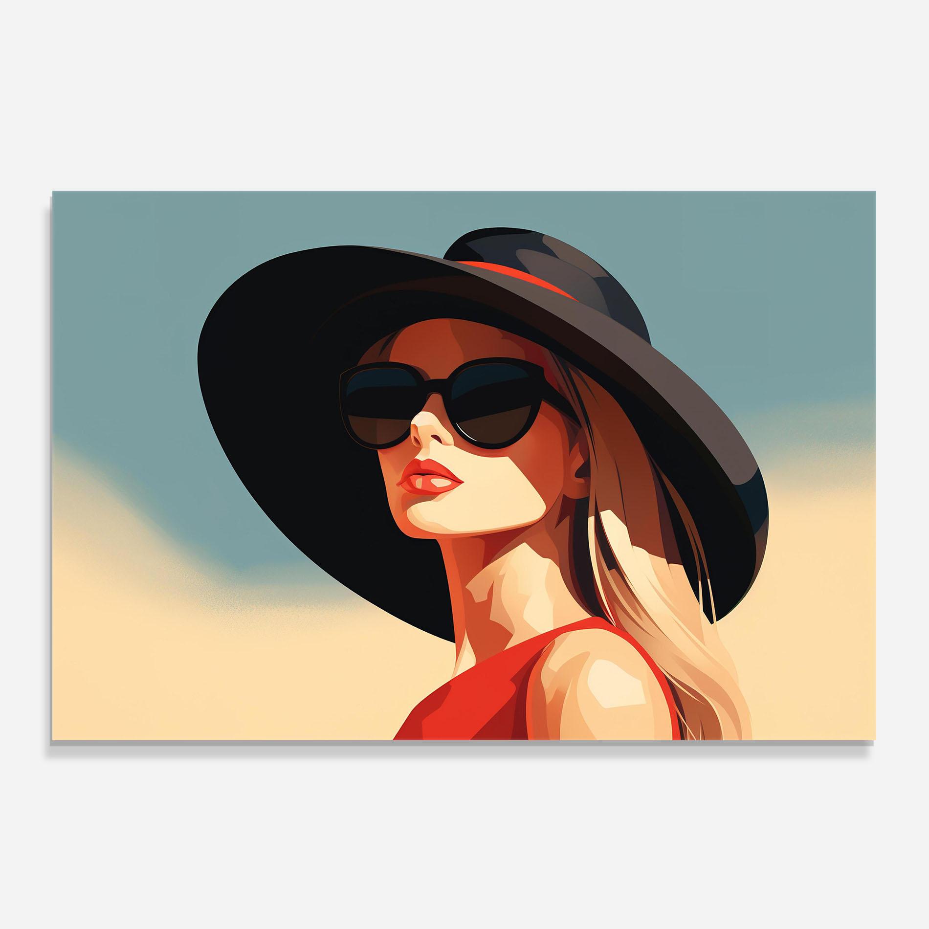 Küchenrückwand Glas Caucasian Glamor Model mockup 0