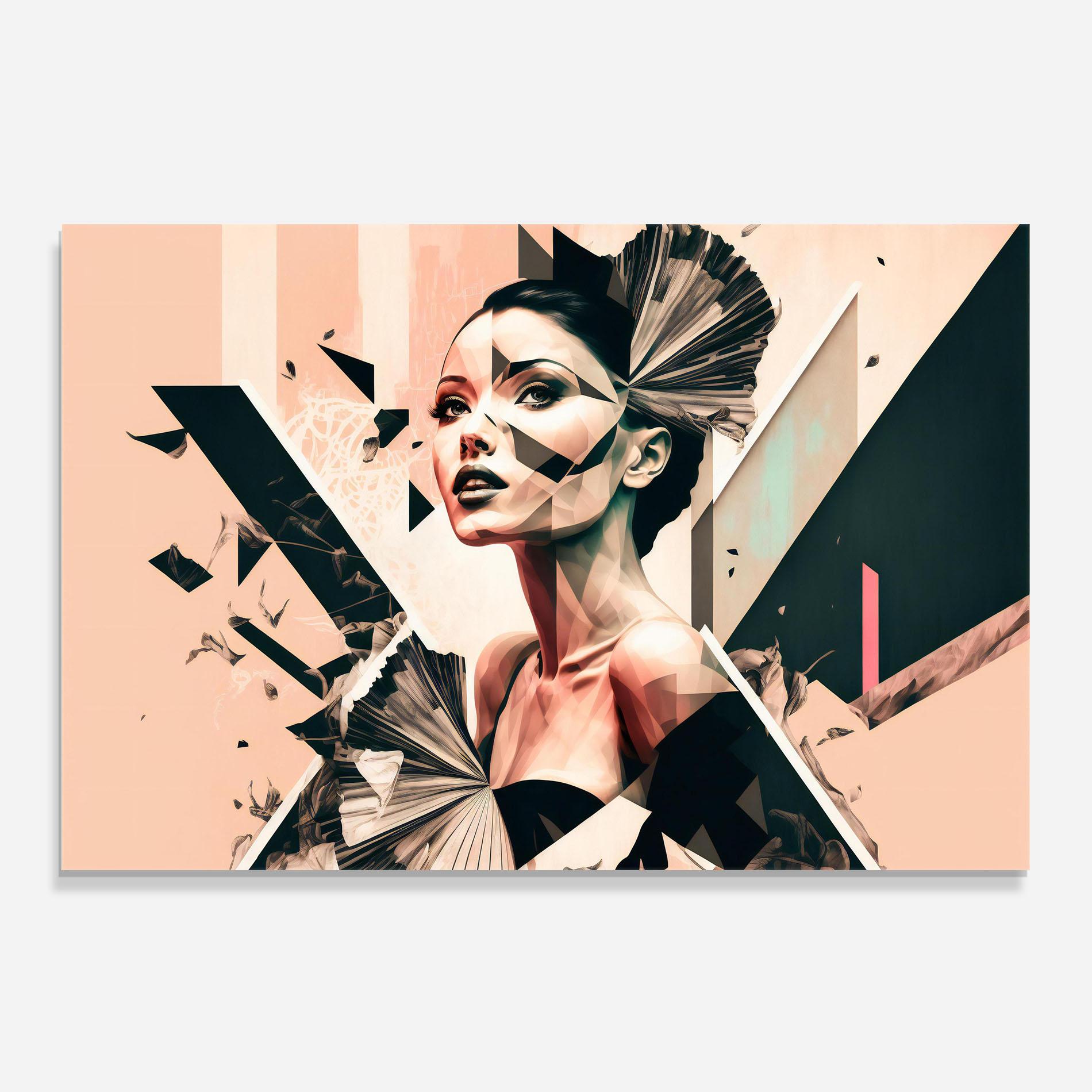 Küchenrückwand Glas Fashionista Design mockup 0