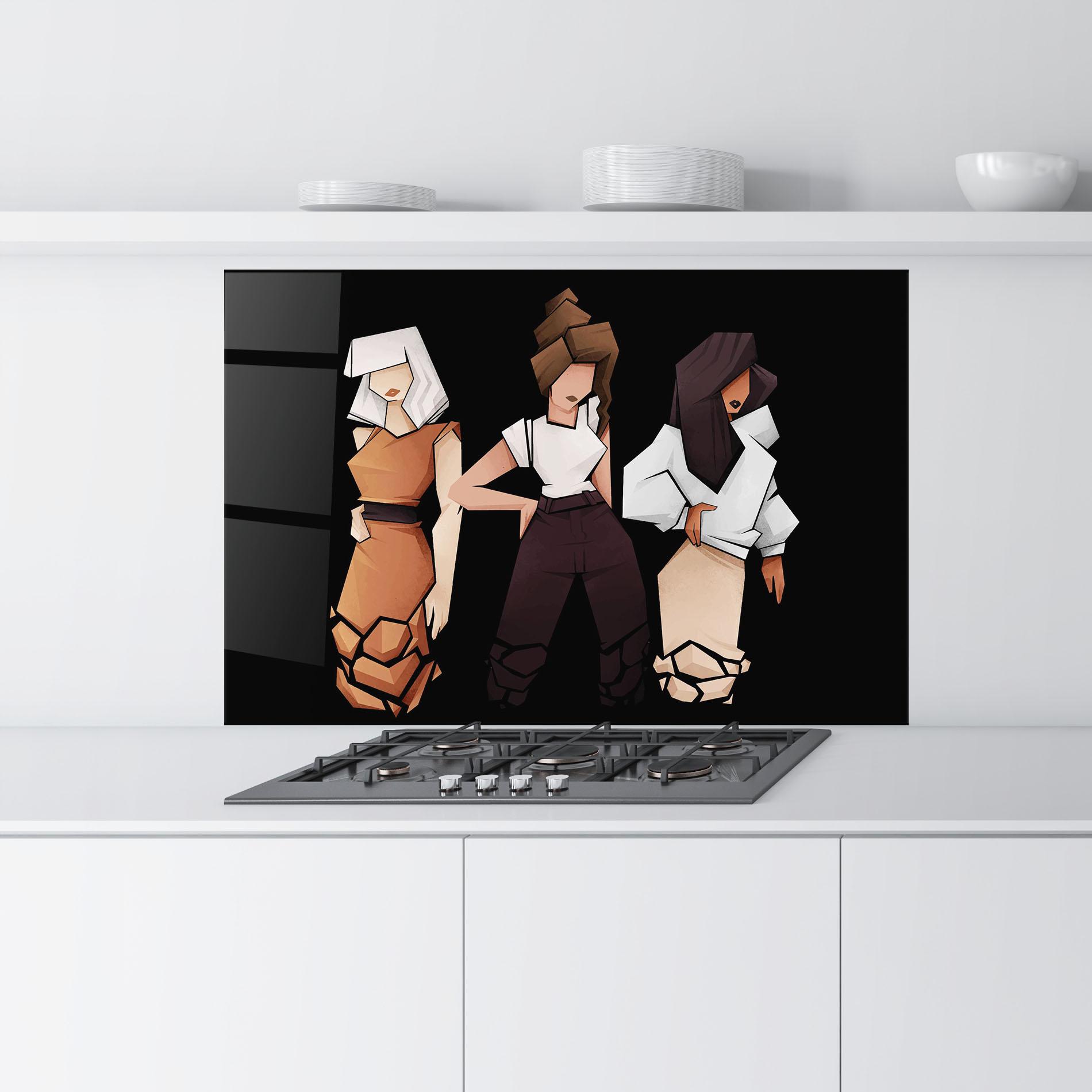 Küchenrückwand Glas Bussines Women mockup 9