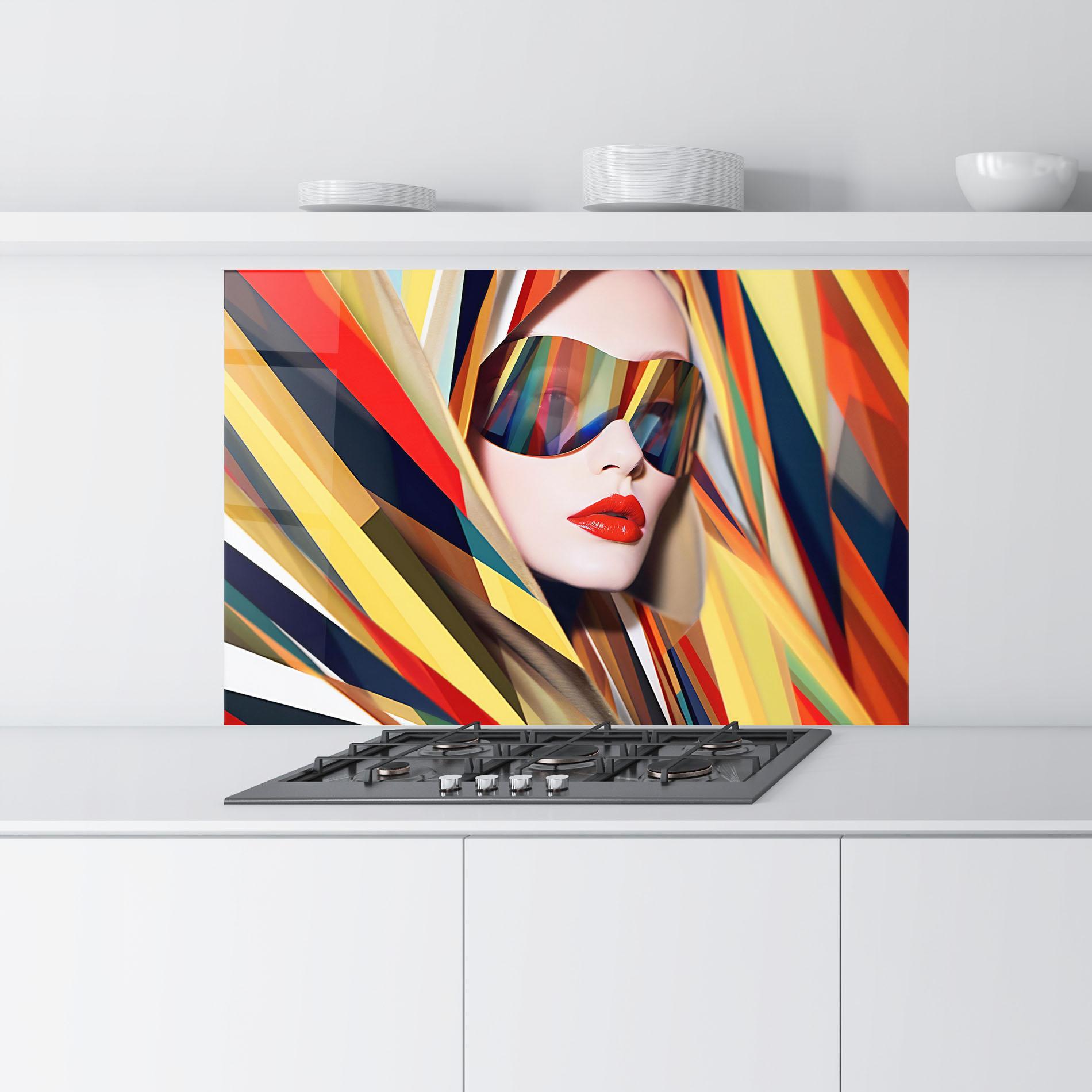 Küchenrückwand Glas Colorful Sunglasses mockup 9
