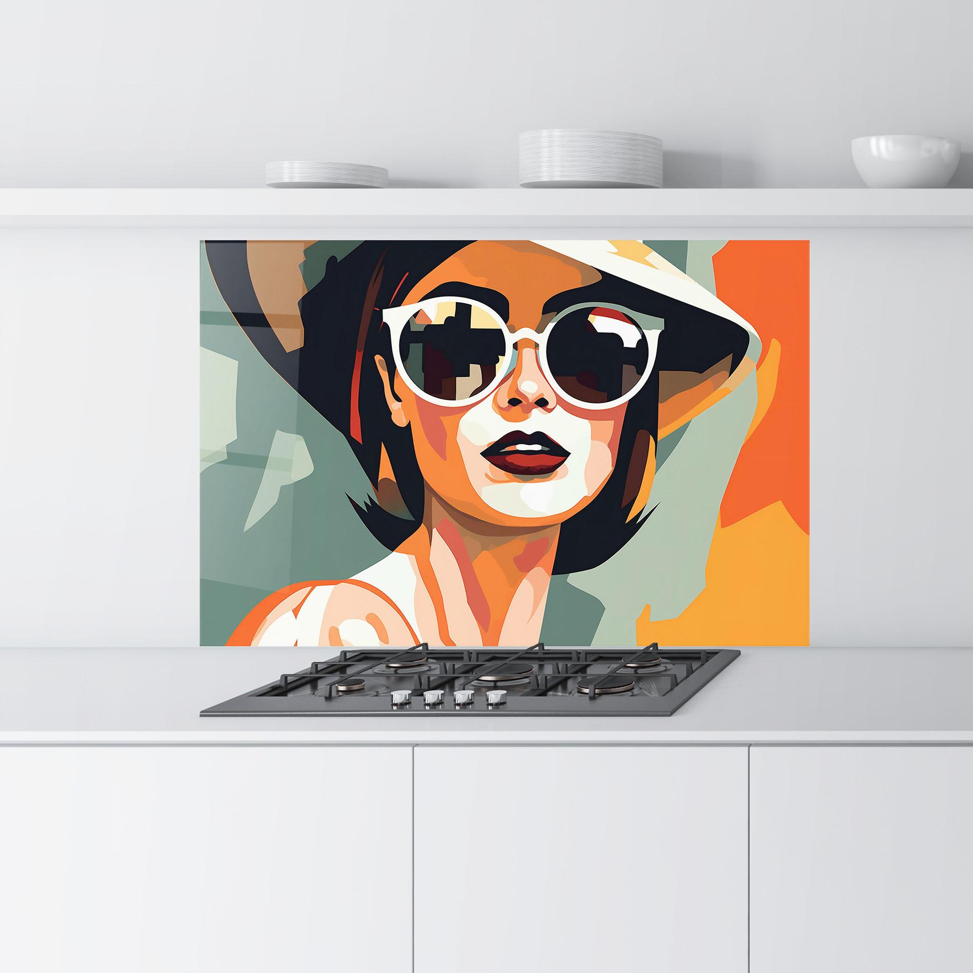 Küchenrückwand Glas Modern Design Style mockup 9