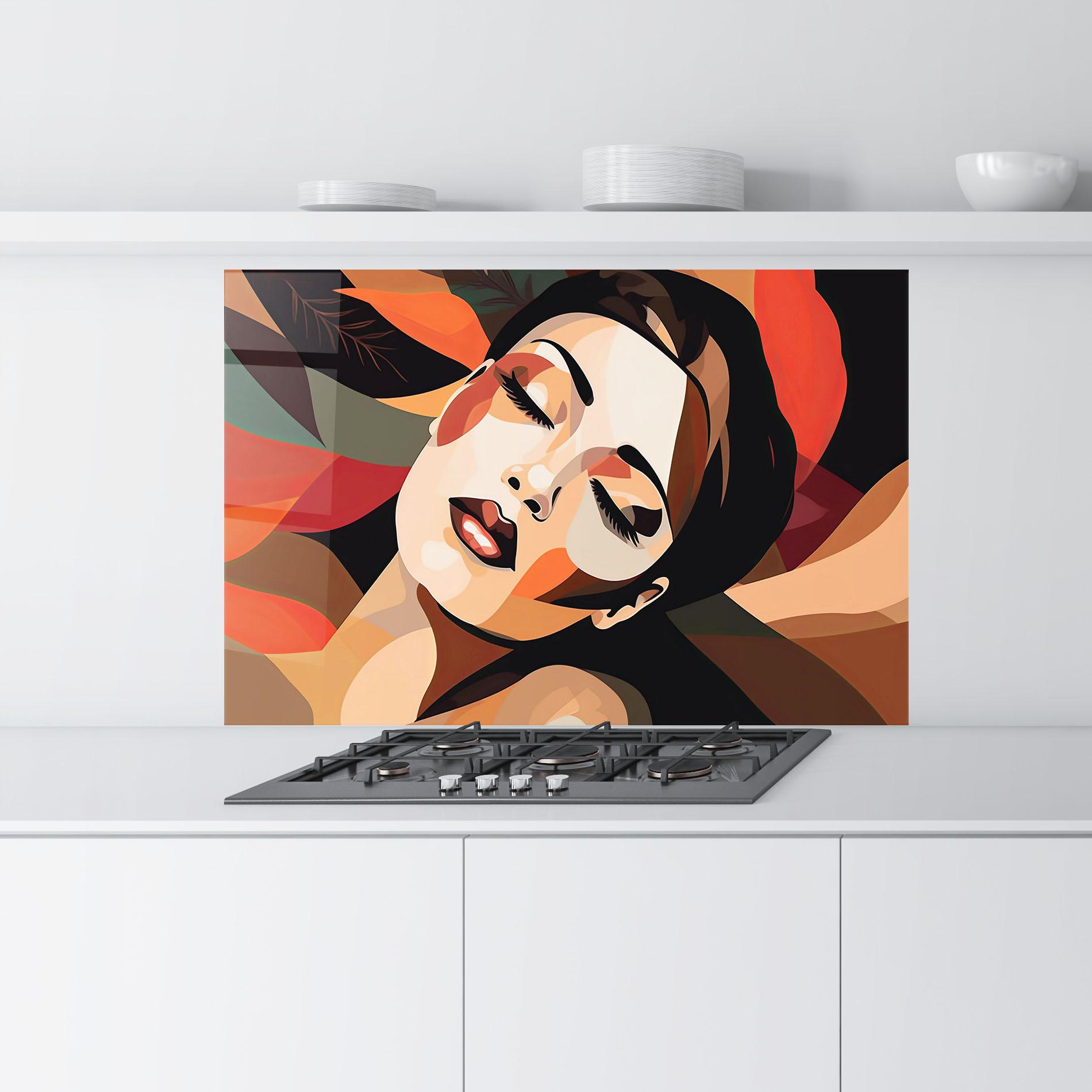 Küchenrückwand Glas Modern Makeup mockup 9