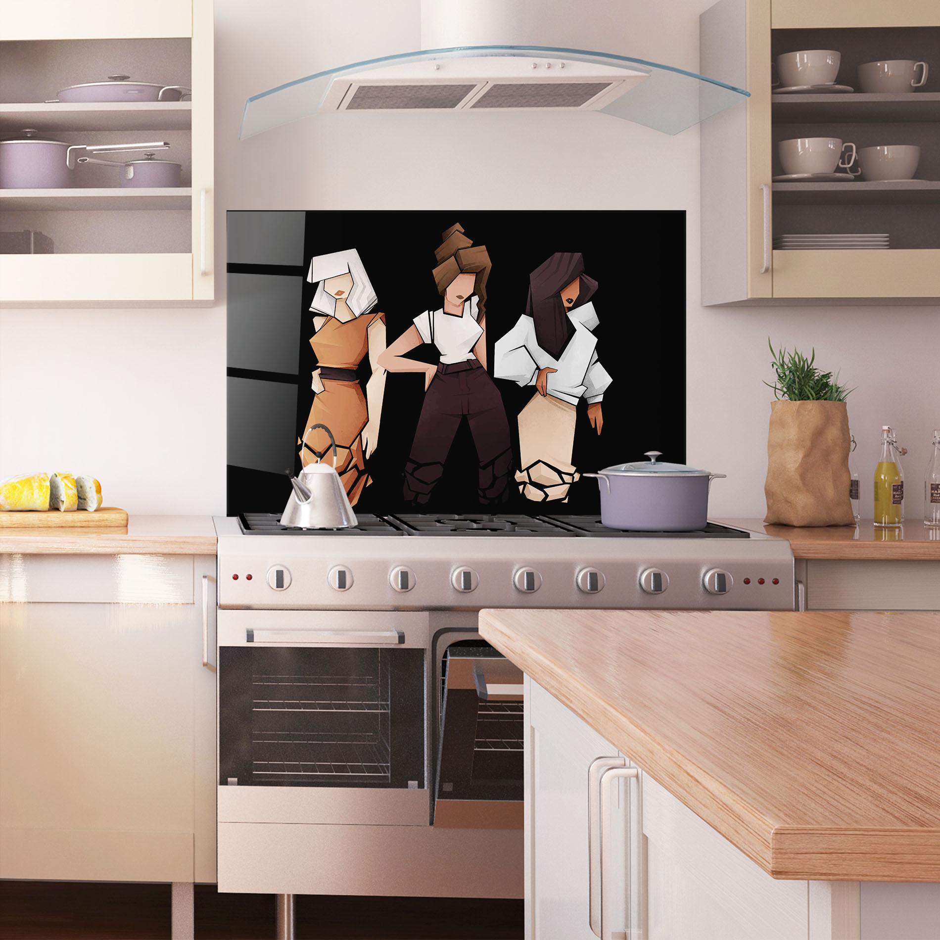 Küchenrückwand Glas Bussines Women mockup 1