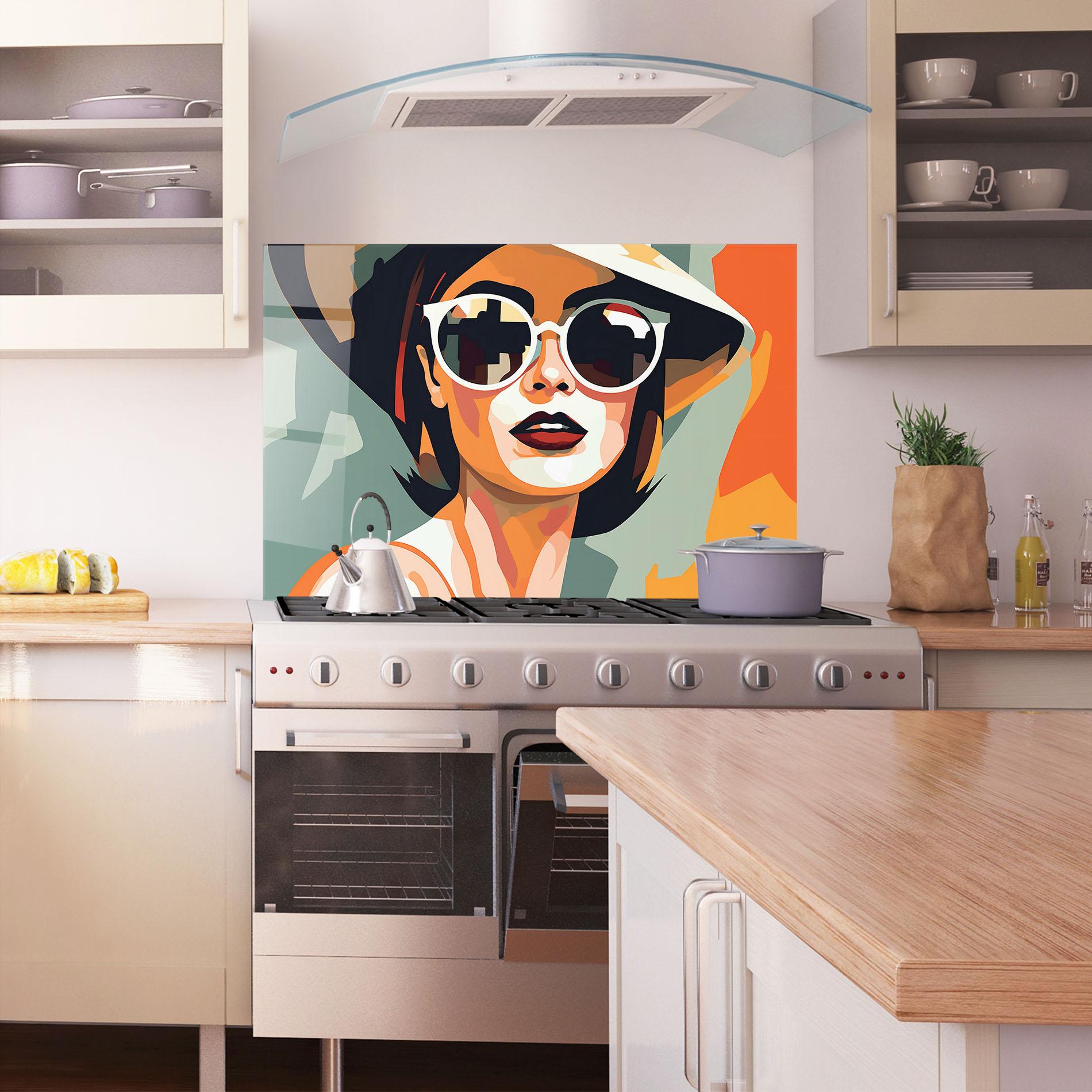 Küchenrückwand Glas Modern Design Style mockup 1