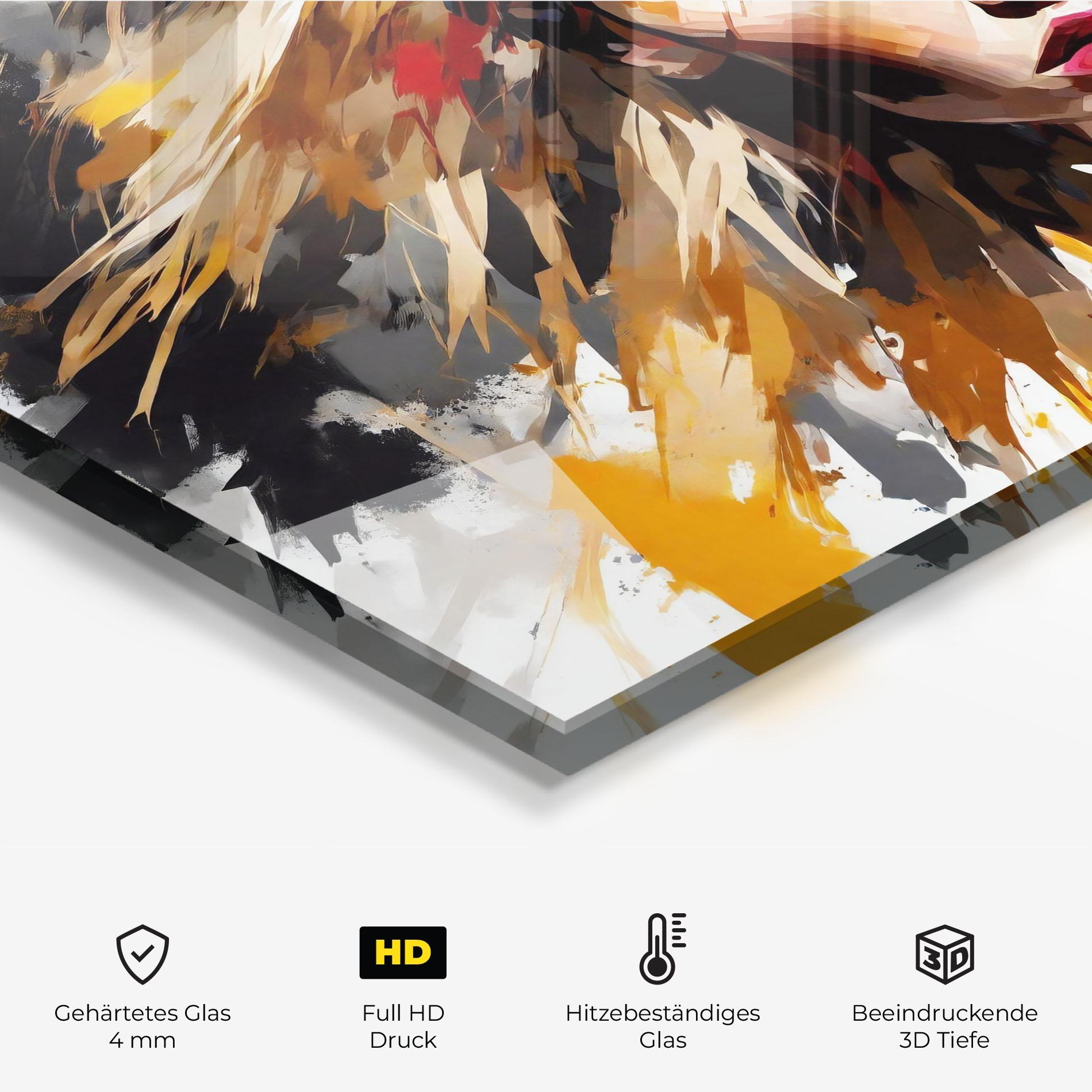 Küchenrückwand Glas Blond Hair Splash mockup 2